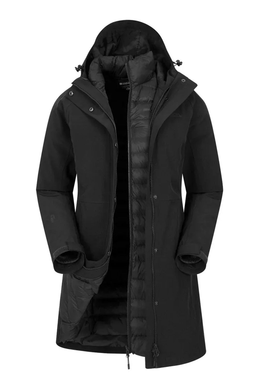 Black Alaskan Long 3 In 1 Jacket, Image 1 of 4