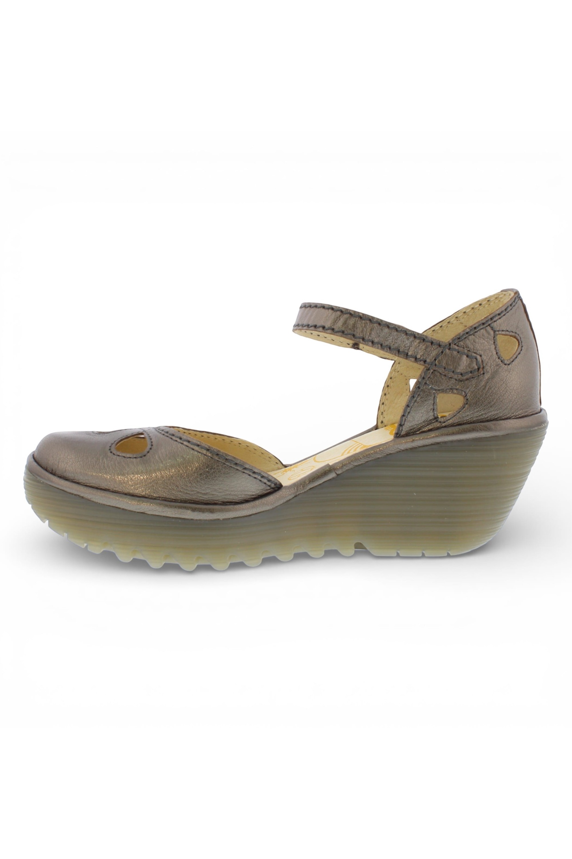 Brown Womens Contemporary Wedge Sandals -Yuna, Image 3 of 8