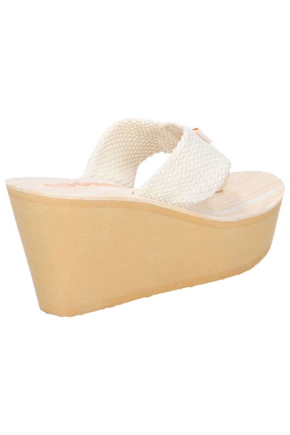 Cream Diver Webbing Slip On Wedge Sandals, Image 2 of 4