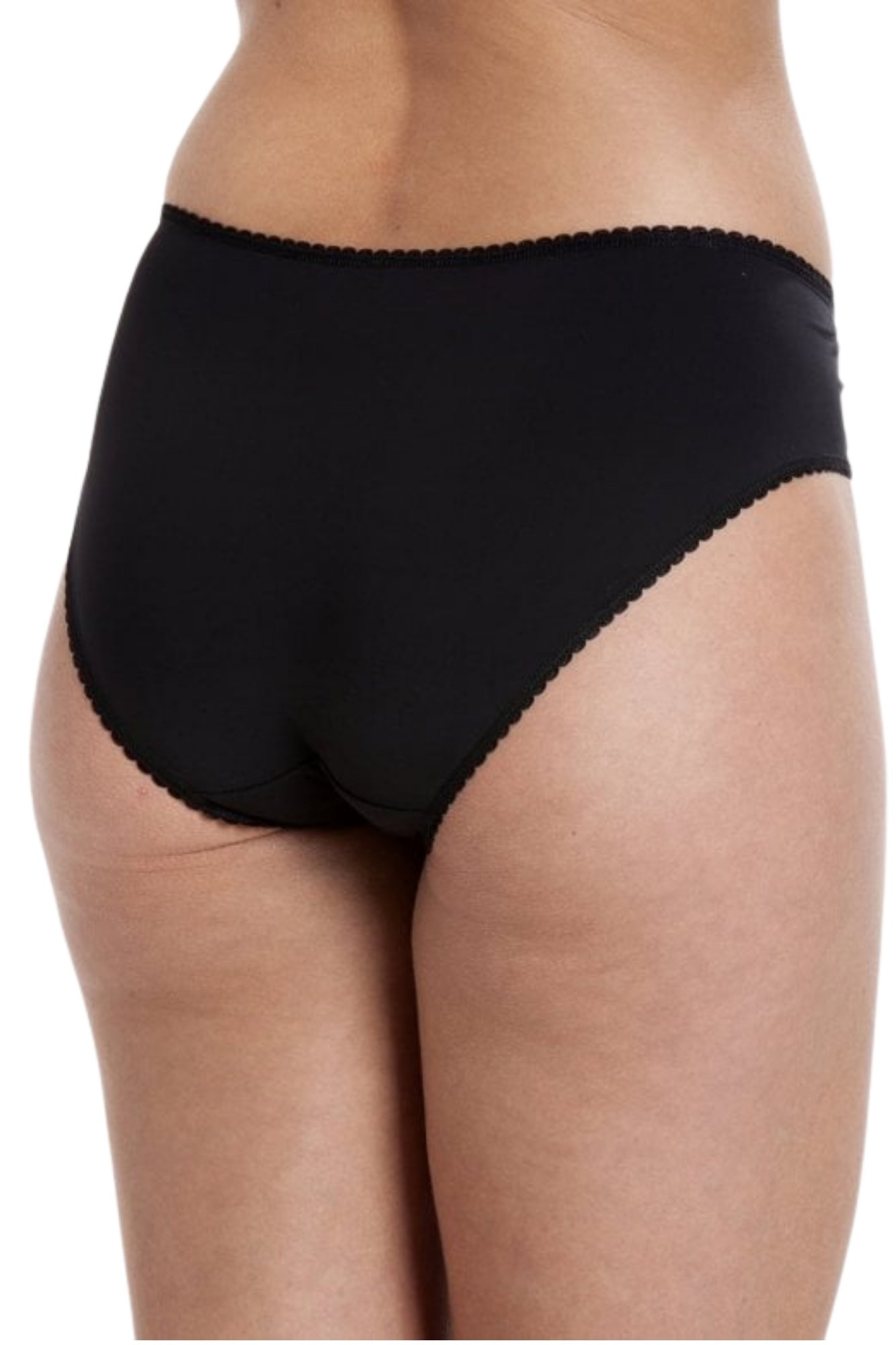 Black 3 Pack High Leg Floral Lace Briefs, Image 3 of 5