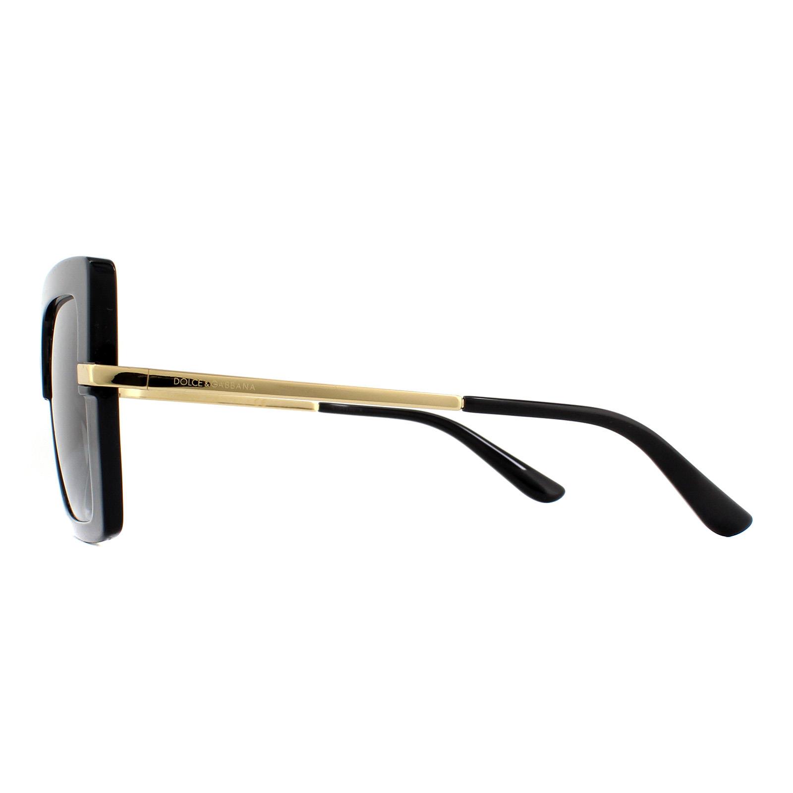Black Square Top Black on Transparent Black Grey Gradient Sunglasses, Image 3 of 6