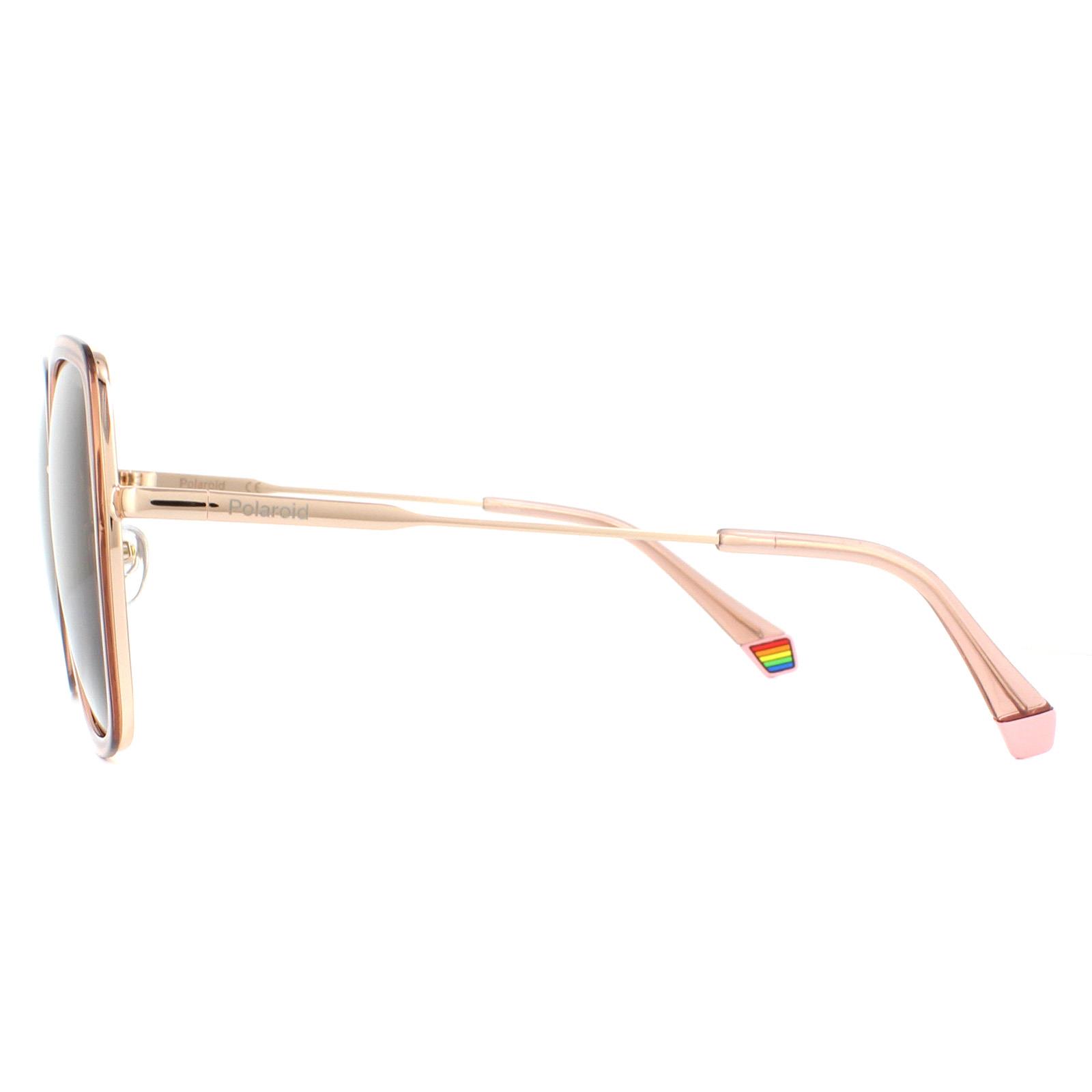 Pink Polaroid Pink Square Pink Bronze Polarized Sunglasses, Image 3 of 4