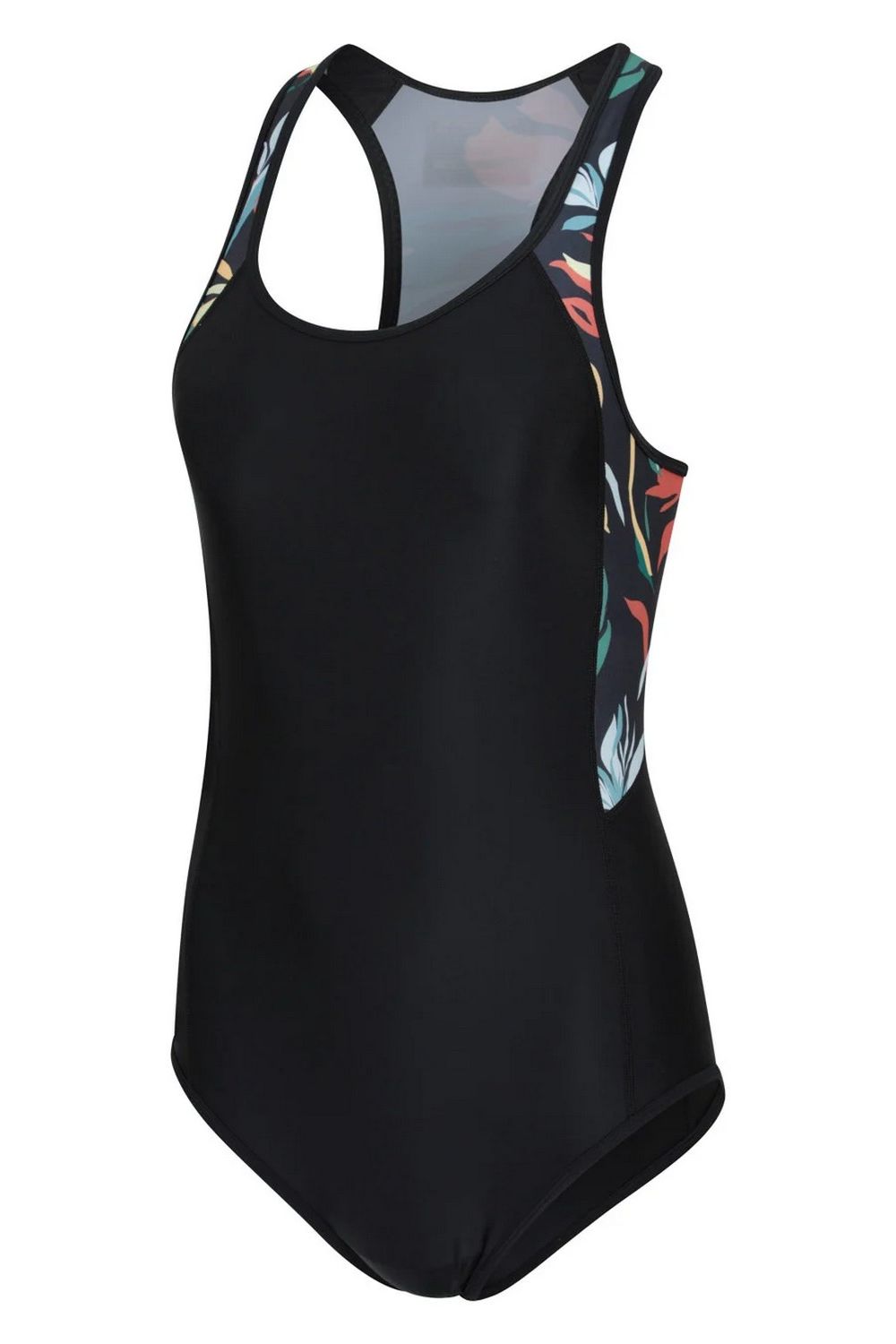 Black Take The Plunge Floral Swimsuit, Image 3 of 6