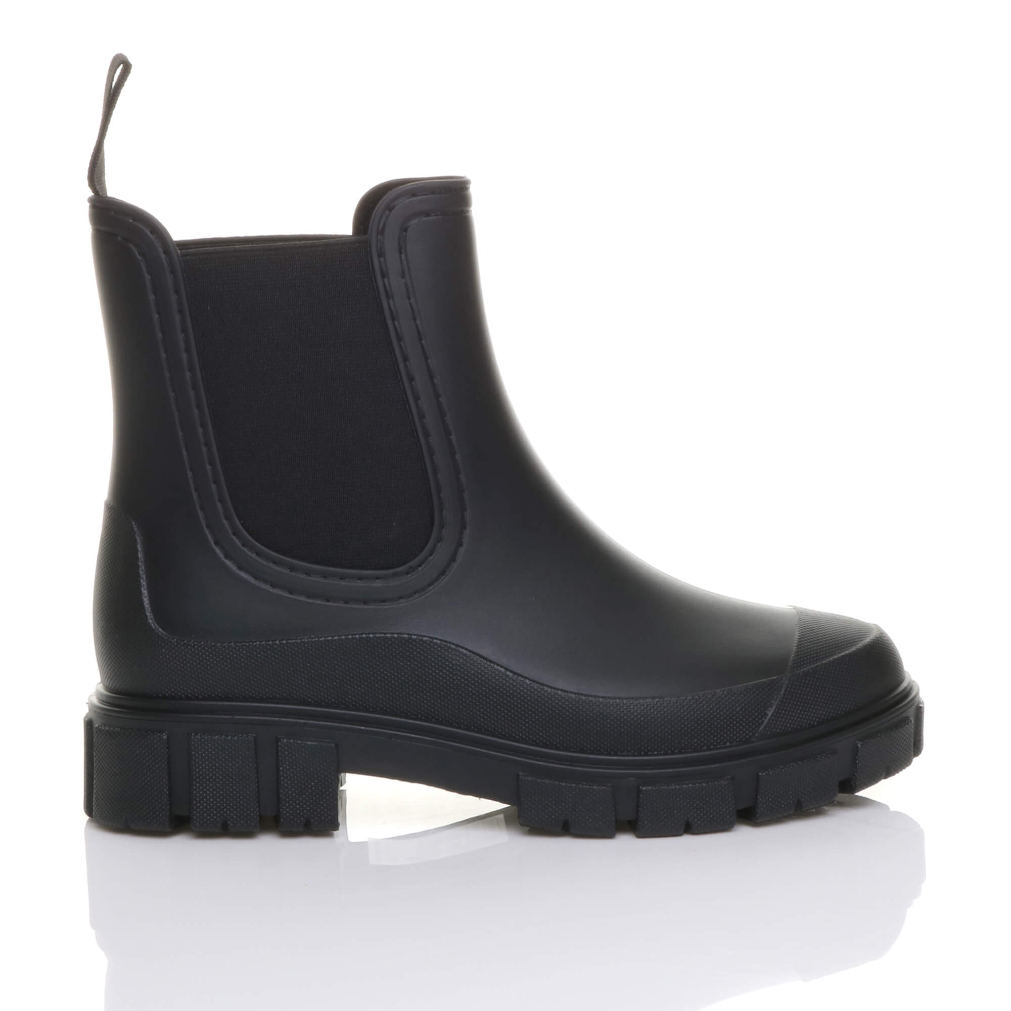 Black Wellies Chelsea Ankle Boots Wellingtons, Image 5 of 6