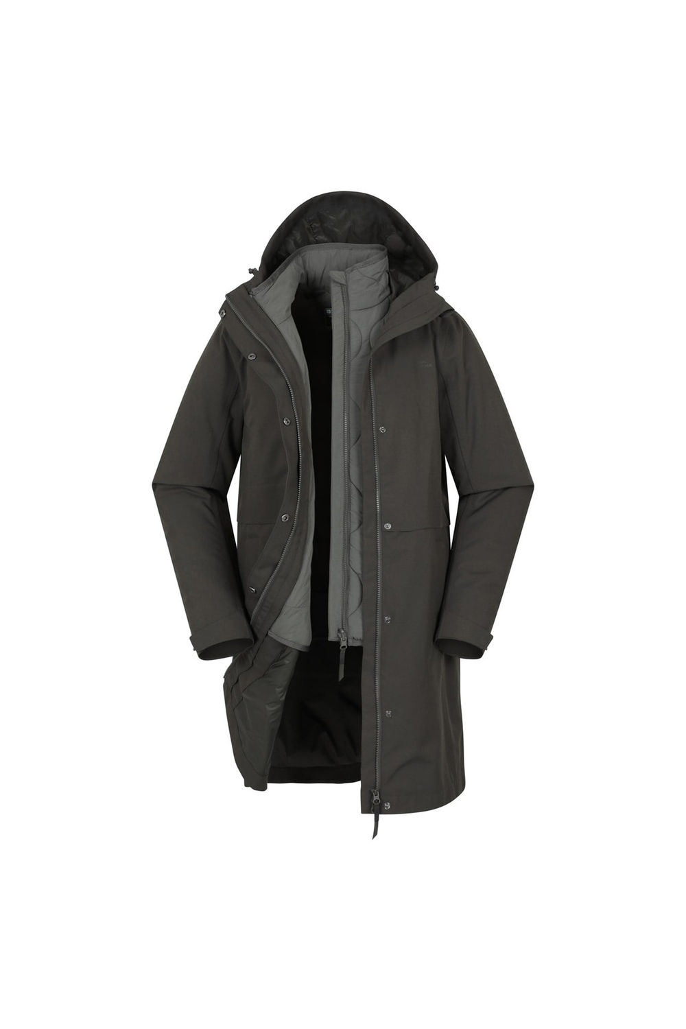Khaki Luna 3 in 1 Long Waterproof Jacket, Image 6 of 6