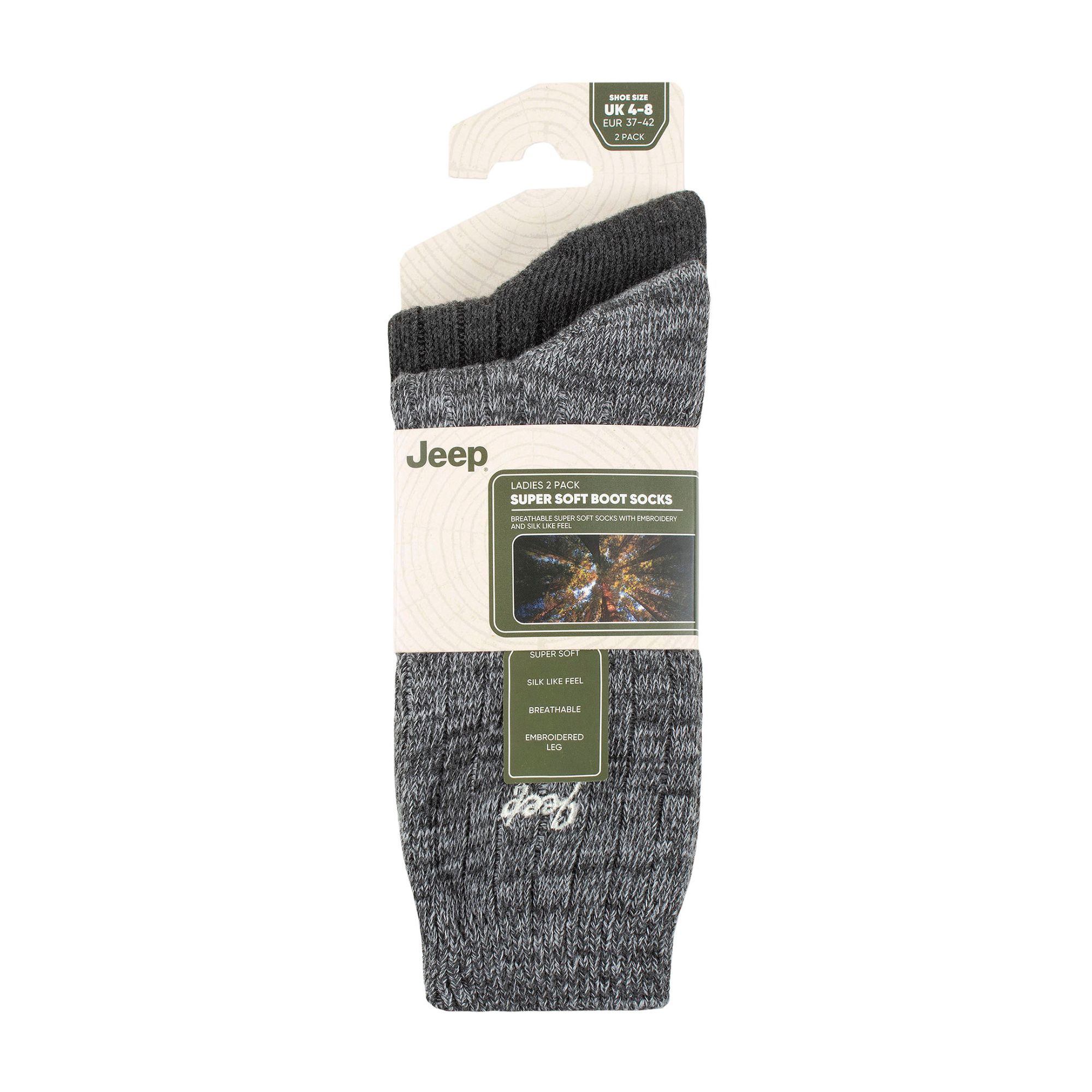 Black 2 Pack Performance Polyester Boot Socks, Image 3 of 3