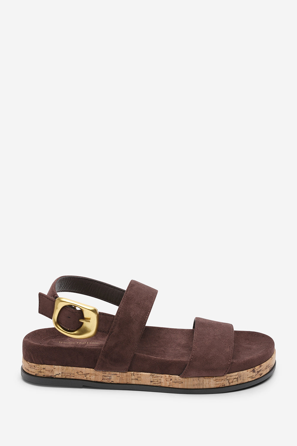 Dark Brown Where's That From Dark Brown Banyan Double Strap Flatform Sandal, Image 2 of 8