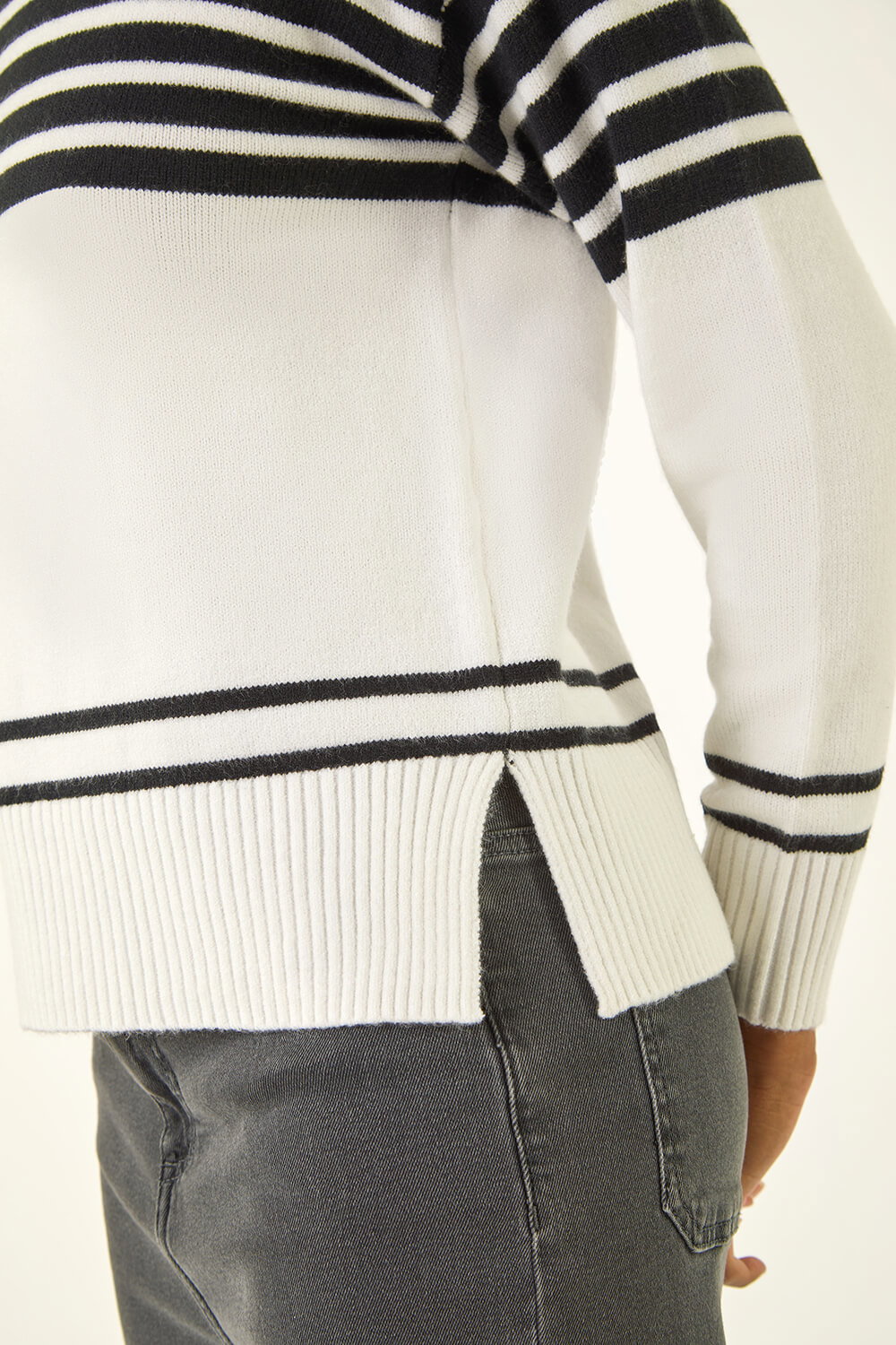 Ivory  Soft Stripe Knit Jumper , Image 6 of 5