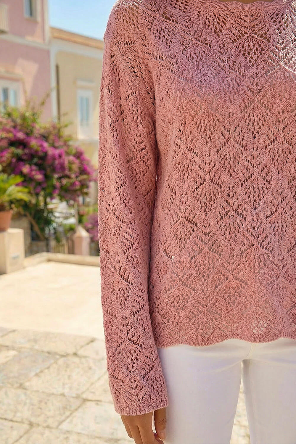 PINK Pointelle Knit Jumper , Image 5 of 4