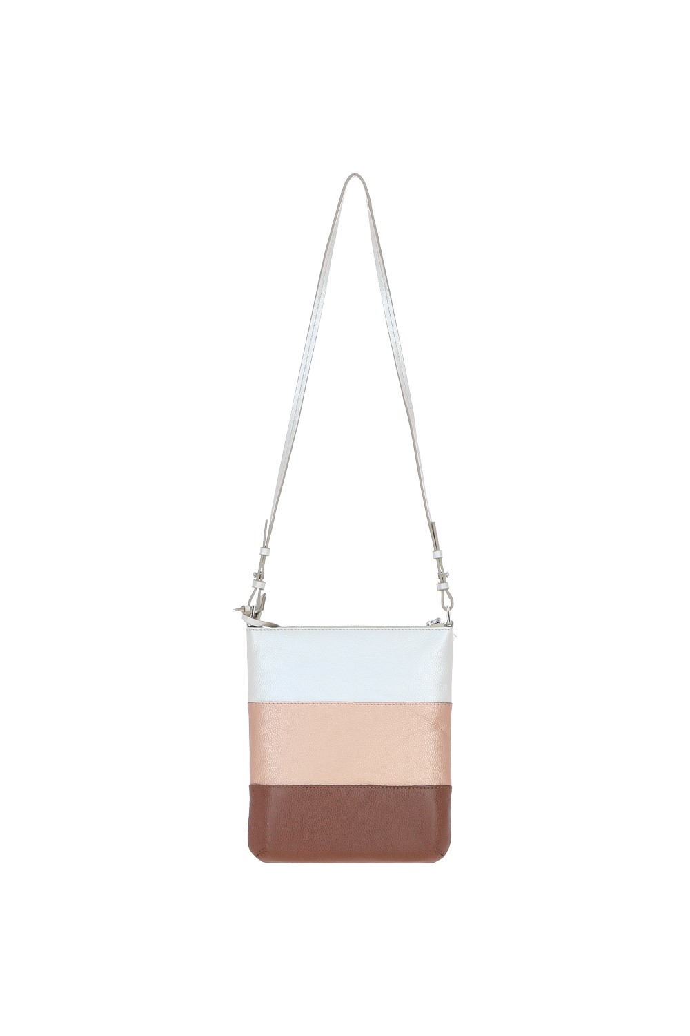 Tan 'Tricolore Elegante' Leather Crossbody Bag, Image 4 of 4