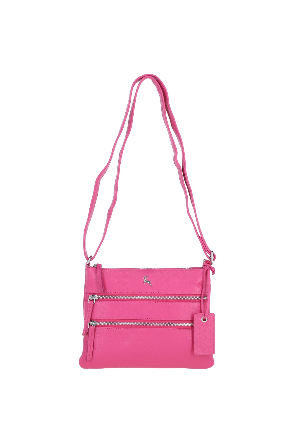 Pink 'Ayr' Real Leather Crossbody Bag, Image 2 of 5