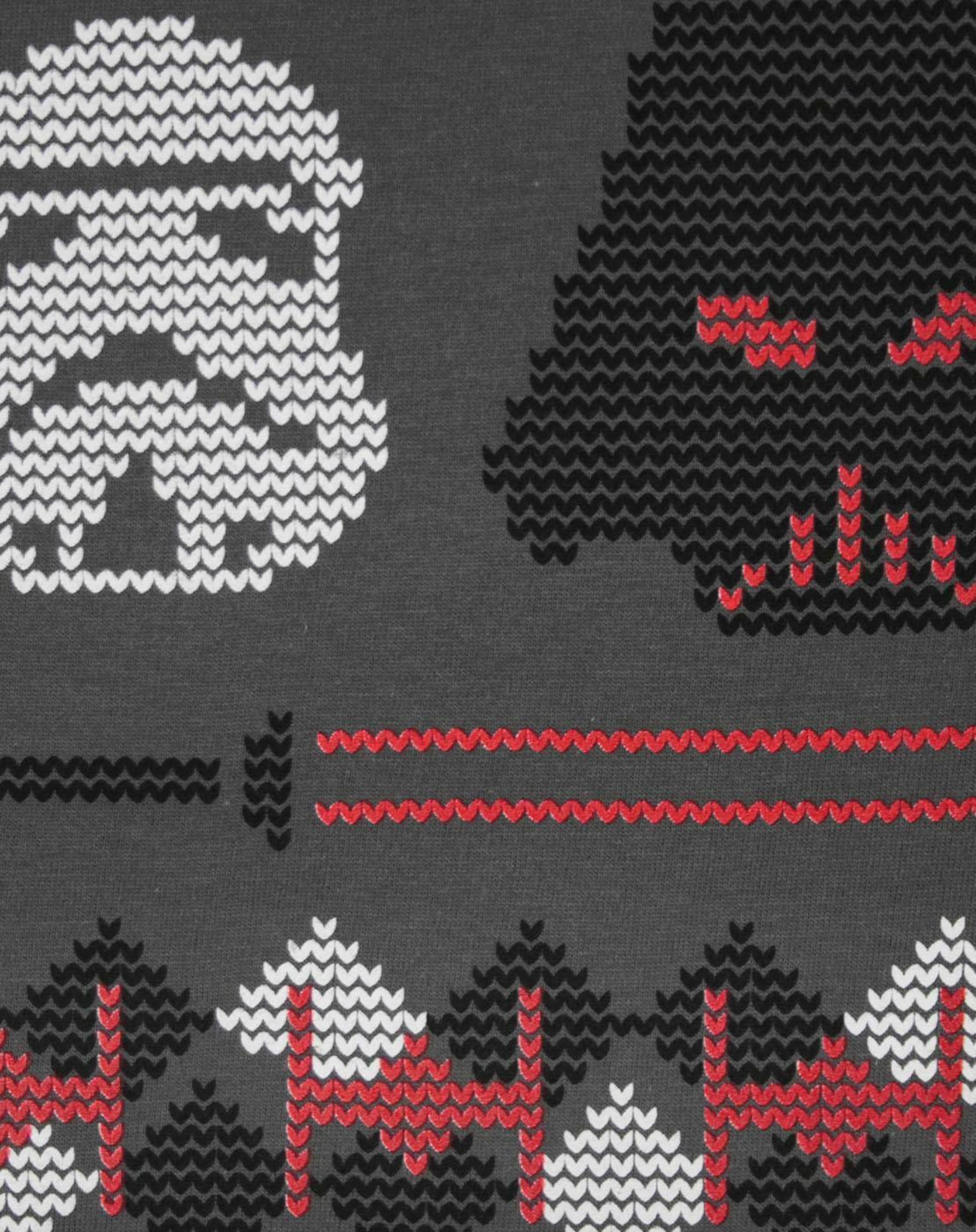 Charcoal Star Wars Darth Vader Fair Isle T-Shirt, Image 3 of 4