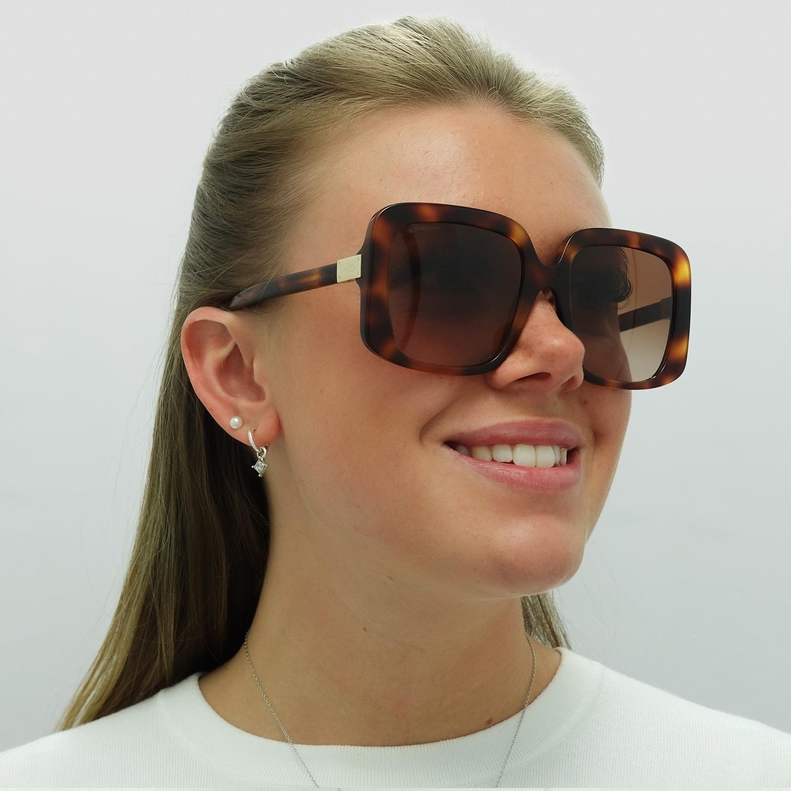 Brown Burberry Brown Square Light Havana Brown Gradient BE4363, Image 5 of 6