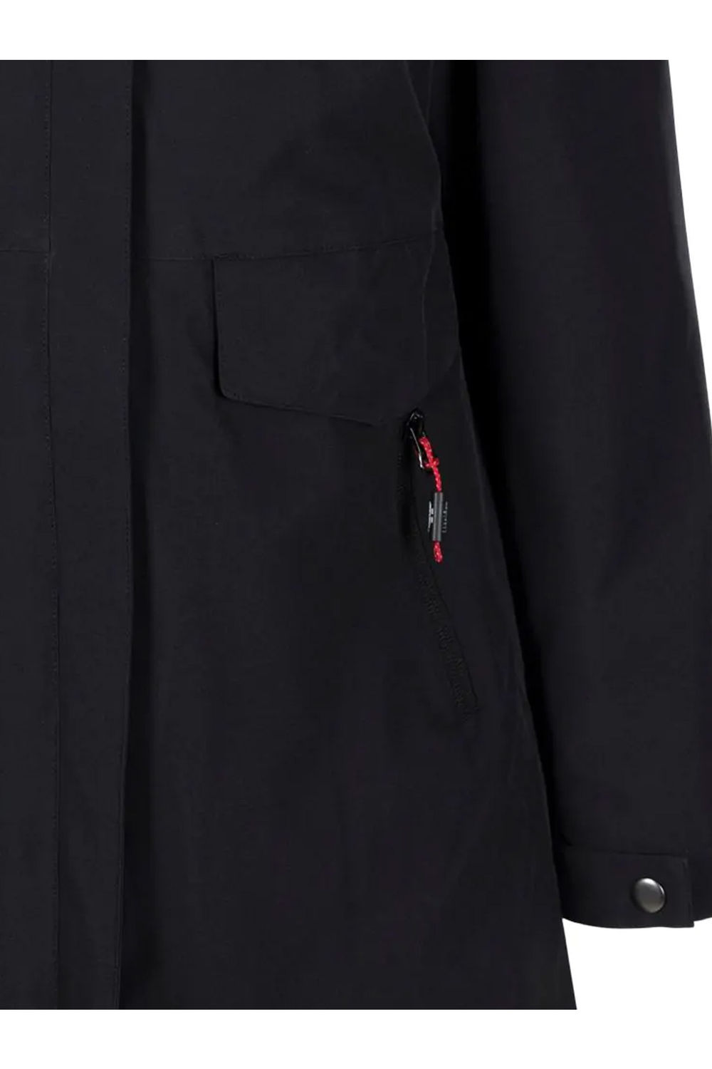 Black Trespass Black Modesty TP75 Waterproof Jacket, Image 3 of 4