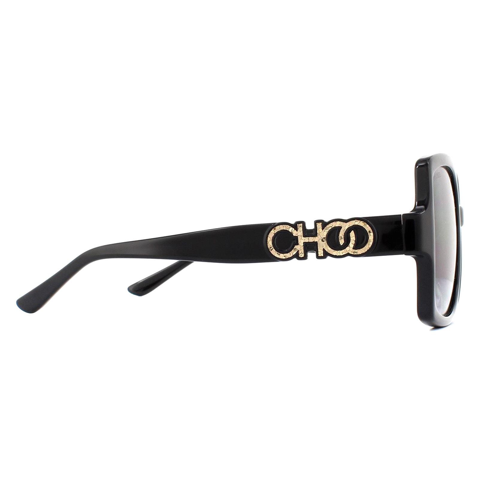 Black Jimmy Choo Black Square Black Dark Grey Gradient SAMMI/G/S Sunglasses, Image 4 of 4