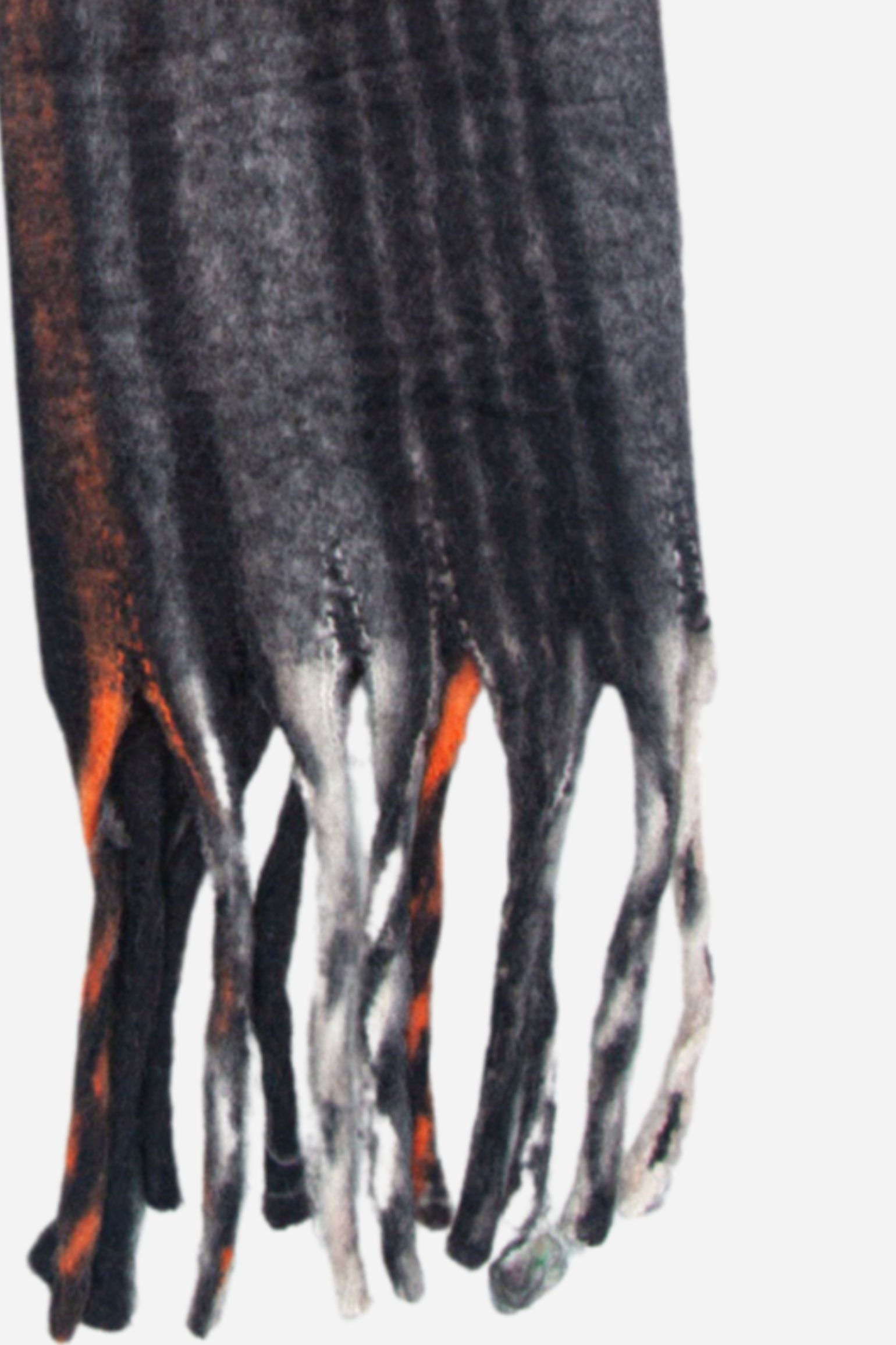 Black Tartan Tasselled Winter Scarf, Image 2 of 2