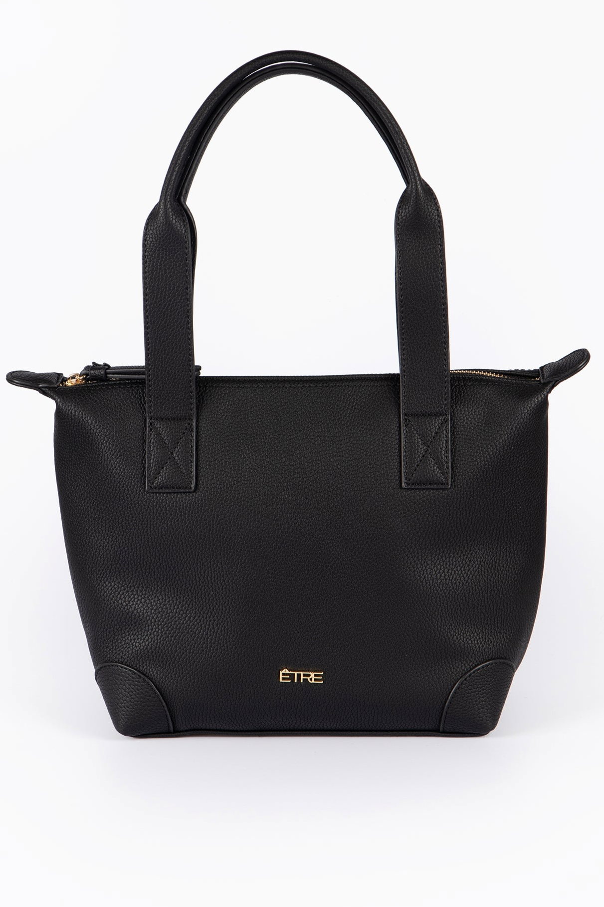 Pink Medium Faux Leather Tote Bag