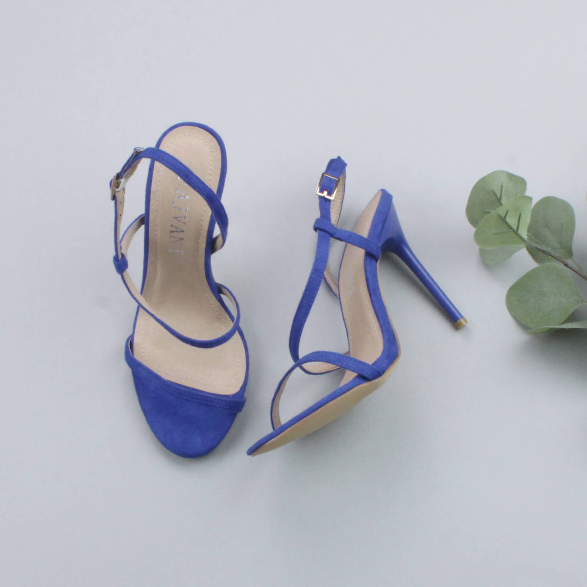 Royal Blue AJVANI Royal Blue High Heel Party Barely There Sandals, Image 4 of 6