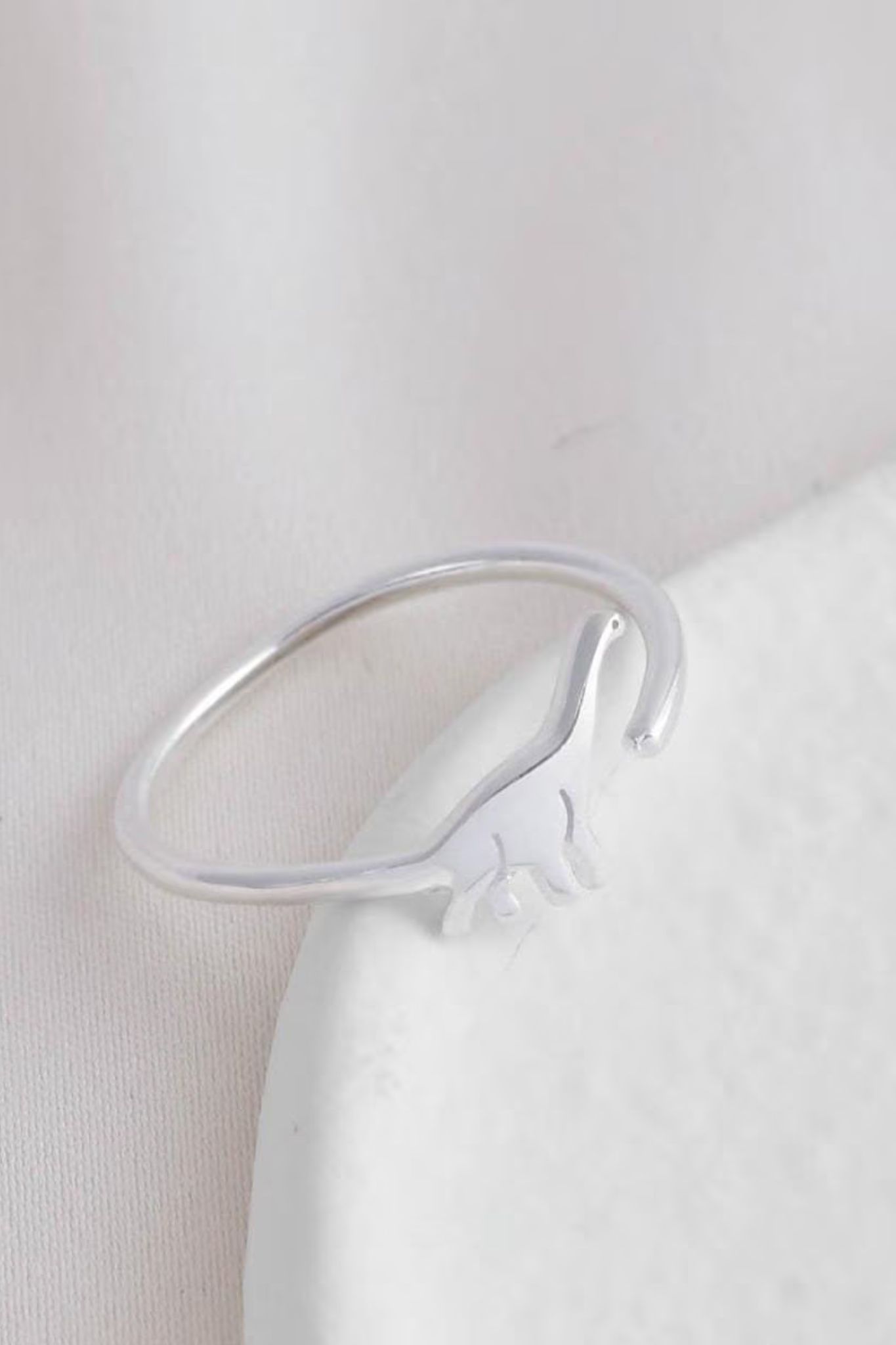 Silver Sterling Silver Brontosaurus Dinosaur Ring, Image 1 of 2