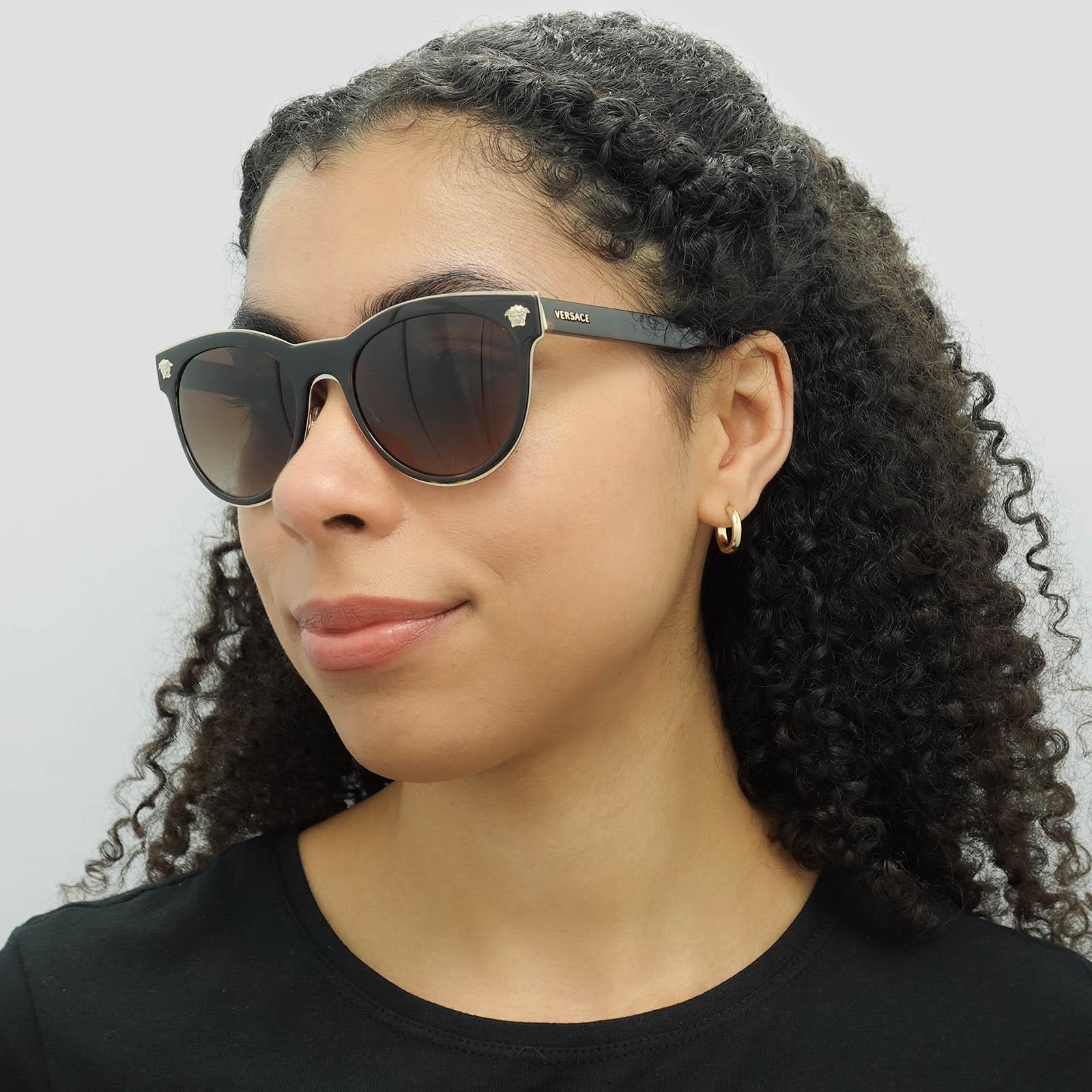 Brown Cat Eye Dark Havana Brown Gradient Sunglasses, Image 6 of 6