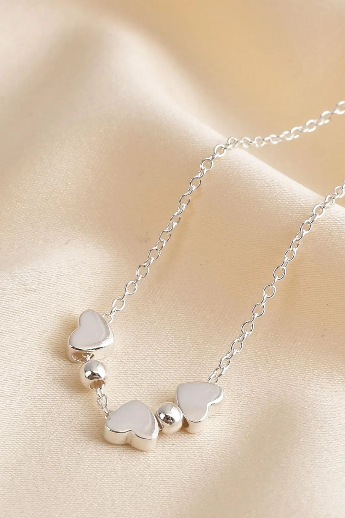 Silver Bridesmaids Gift Silver Hearts Bracelet, Image 2 of 2