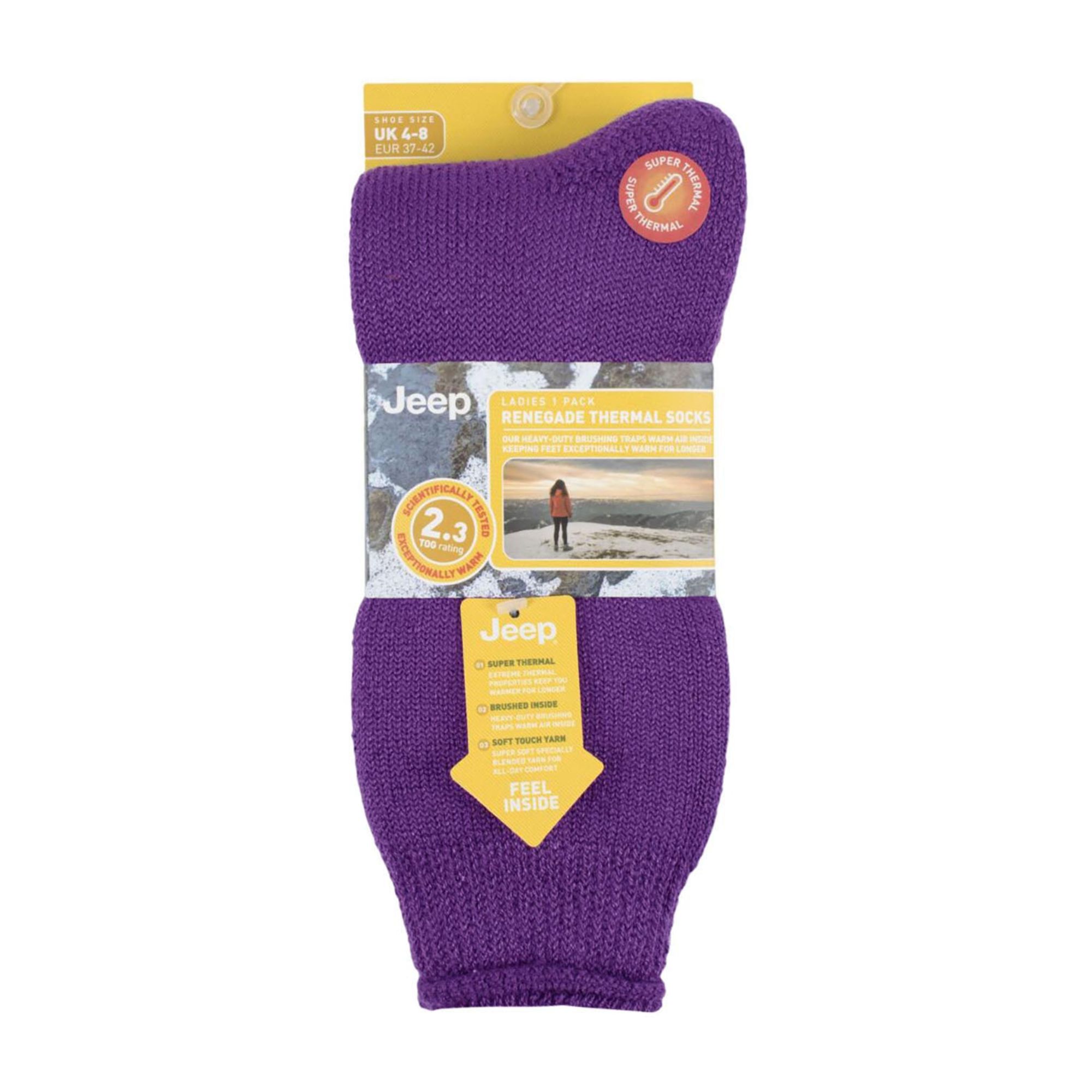 Purple Luxury Breathable Thermal Boot Sock - 1 Pack, Image 3 of 3