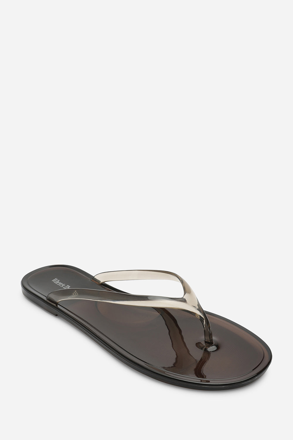 Black Chandler Jelly Thong Flip Flop Sandals, Image 3 of 6