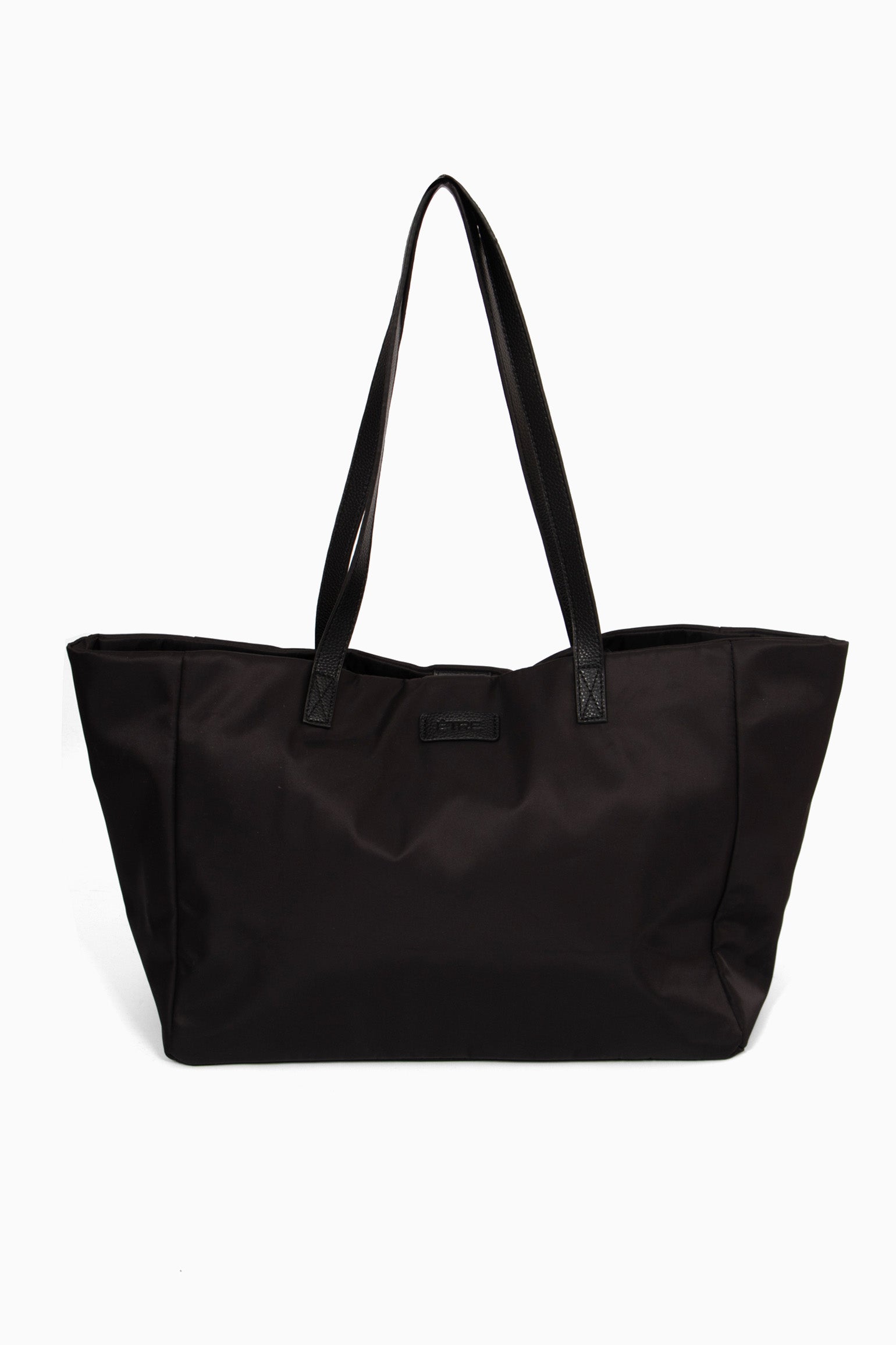Black Plain Large Carry All Tote Bag