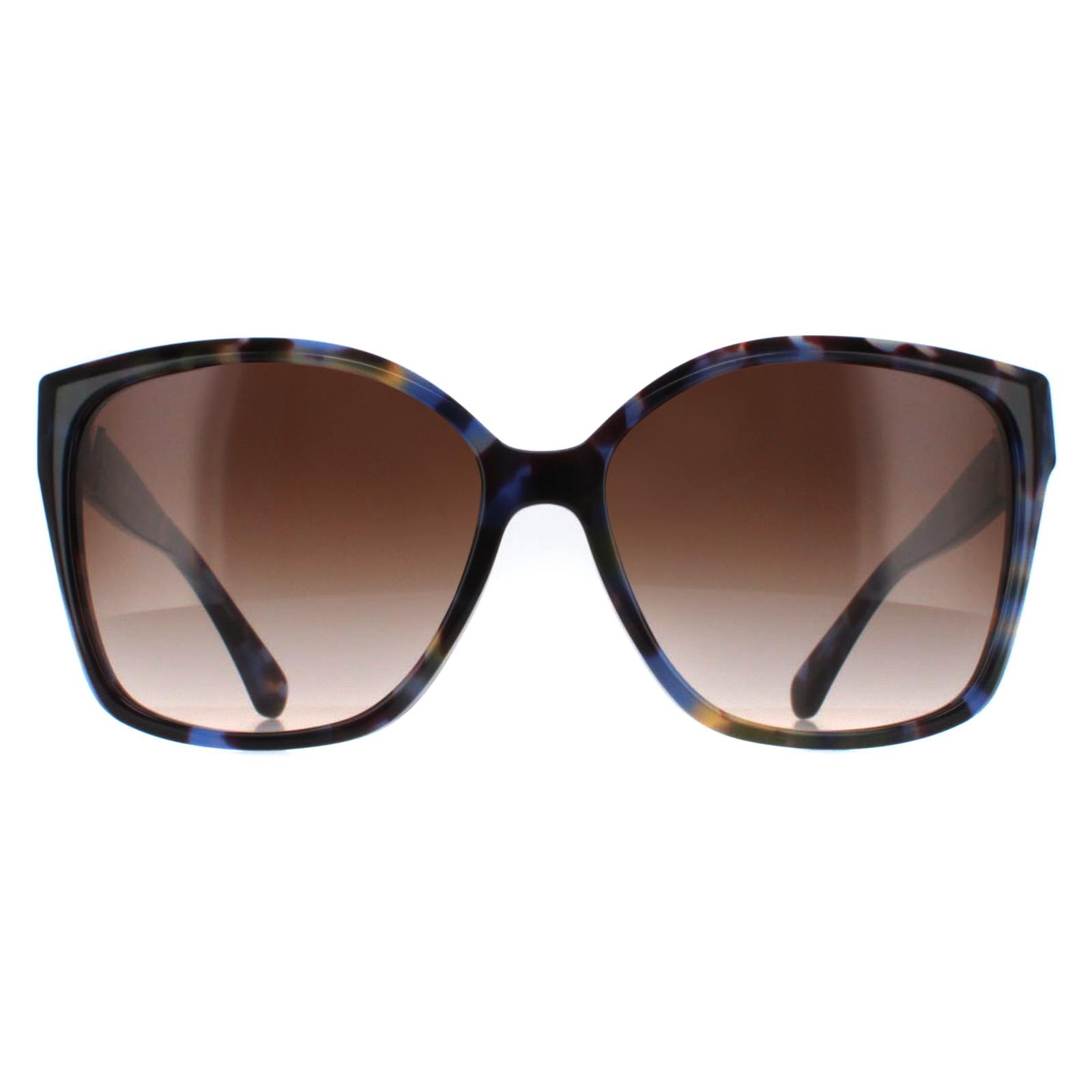 Brown Michael Kors Brown Square Bright Blue Tortoise Brown Gradient MK2201 Malia, Image 1 of 4