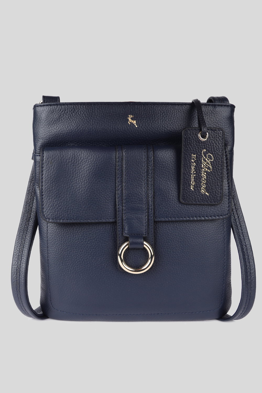 Navy 'Heaven' Real Leather Cross Body Bag, Image 1 of 4