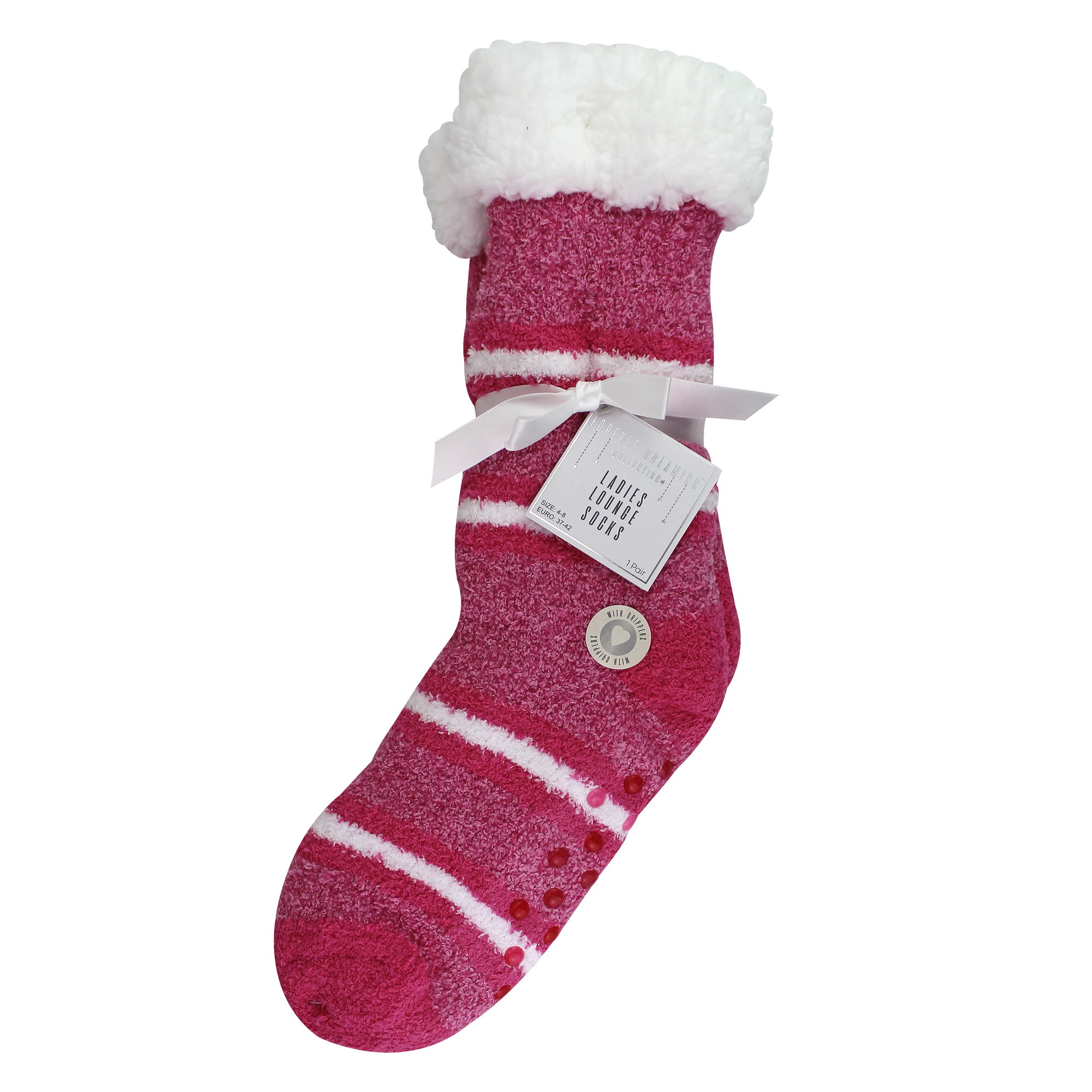 Pink Ladies Soft Fluffy Lounge Socks | Warm Cosy Home Slipper Socks, Image 5 of 5