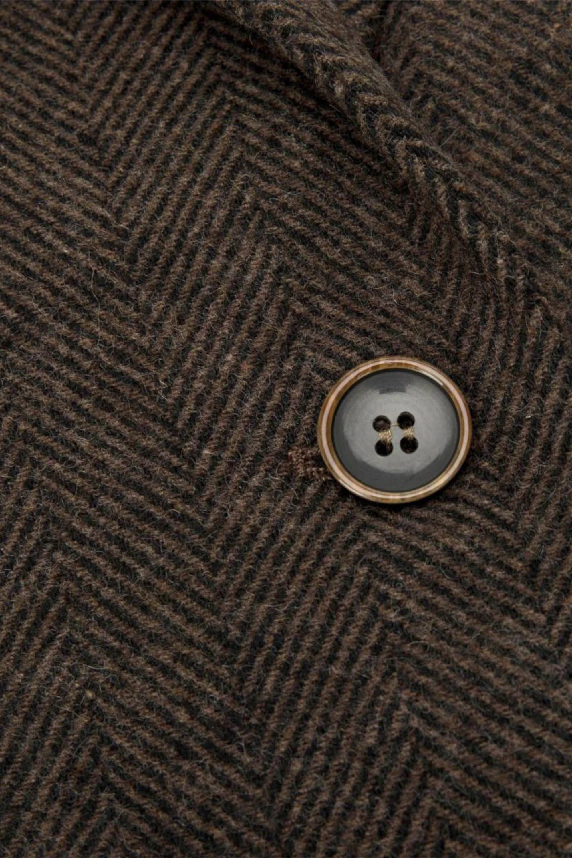 Brown Infinity Leather Brown Tweed 1920s Herringbone Brown Blazer, Image 6 of 6