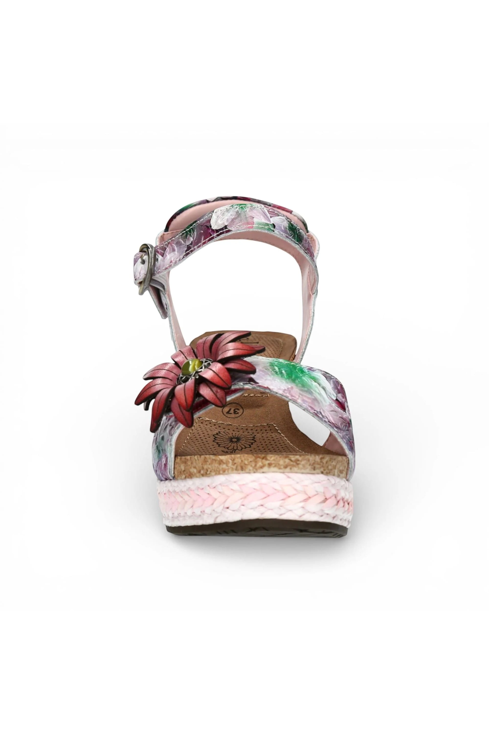 Purple Womens Durable Wedge Sandals-FACYO-75, Image 4 of 7