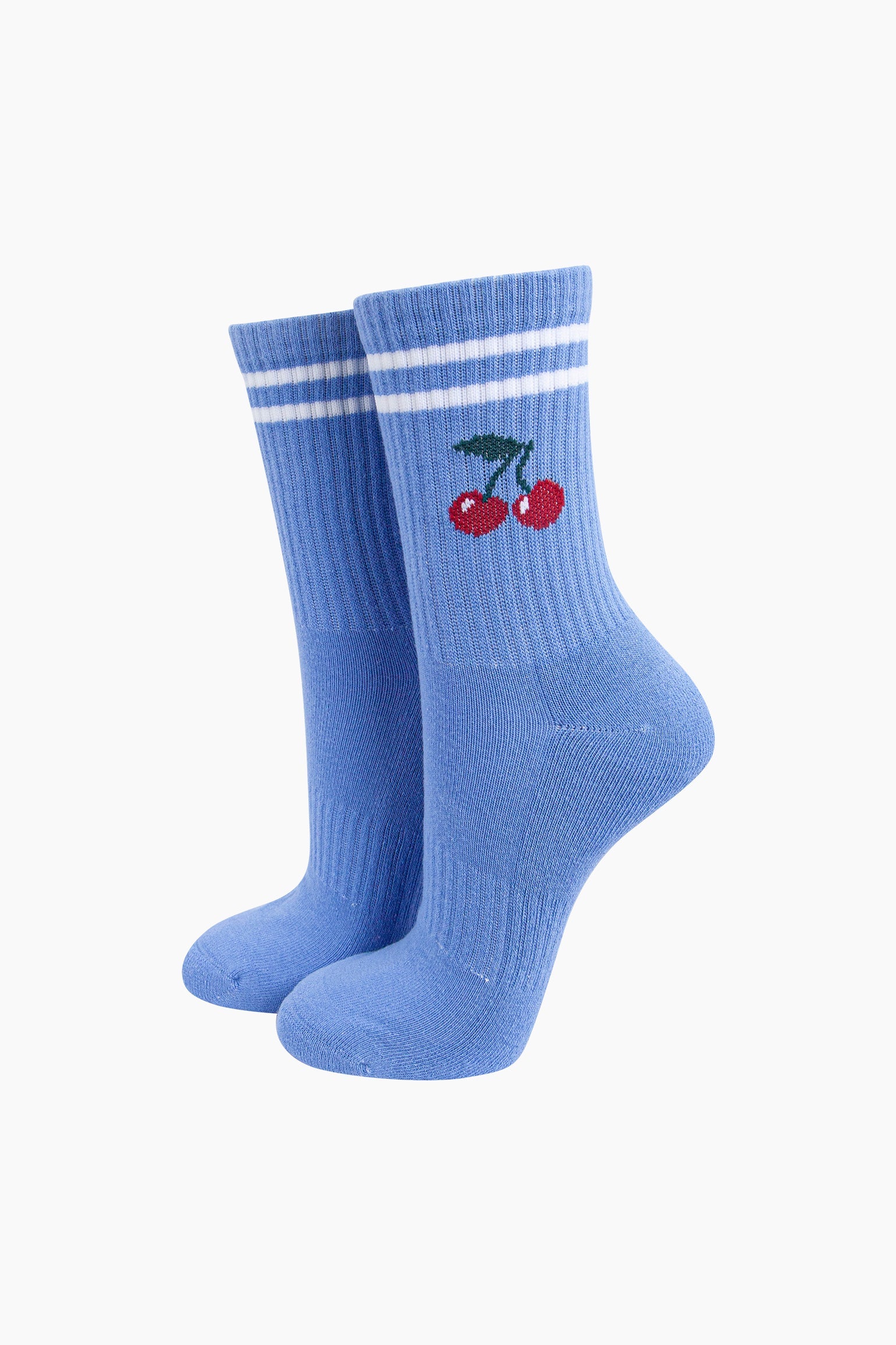 Blue Cherry Cotton Sports Socks, Image 1 of 3