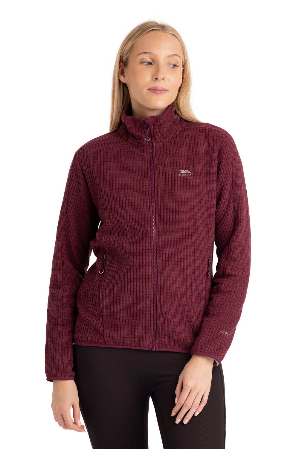 Wine Celia Fleece Jacket, Image 3 of 3