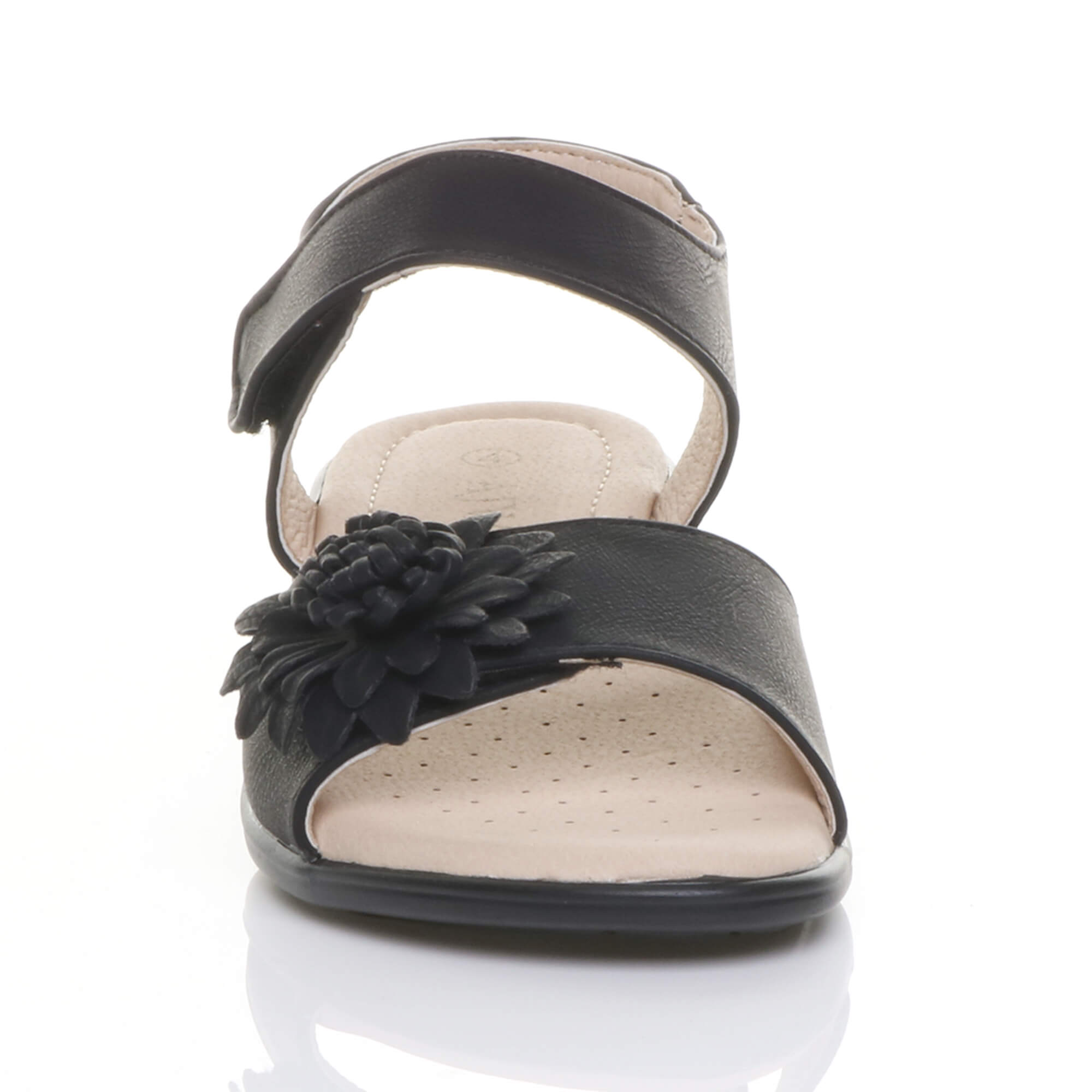 Black AJVANI Black Comfort Touch Close Sandals, Image 6 of 6
