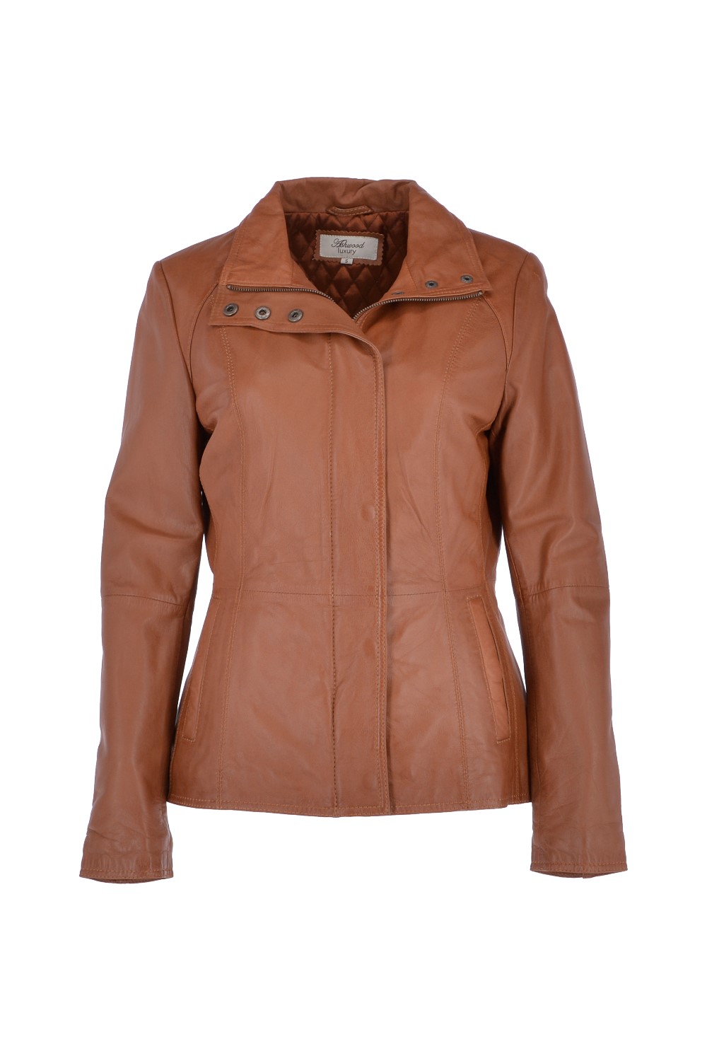 Tan Ashwood Leather Tan 'Juliet' Real Leather Jacket, Image 1 of 4