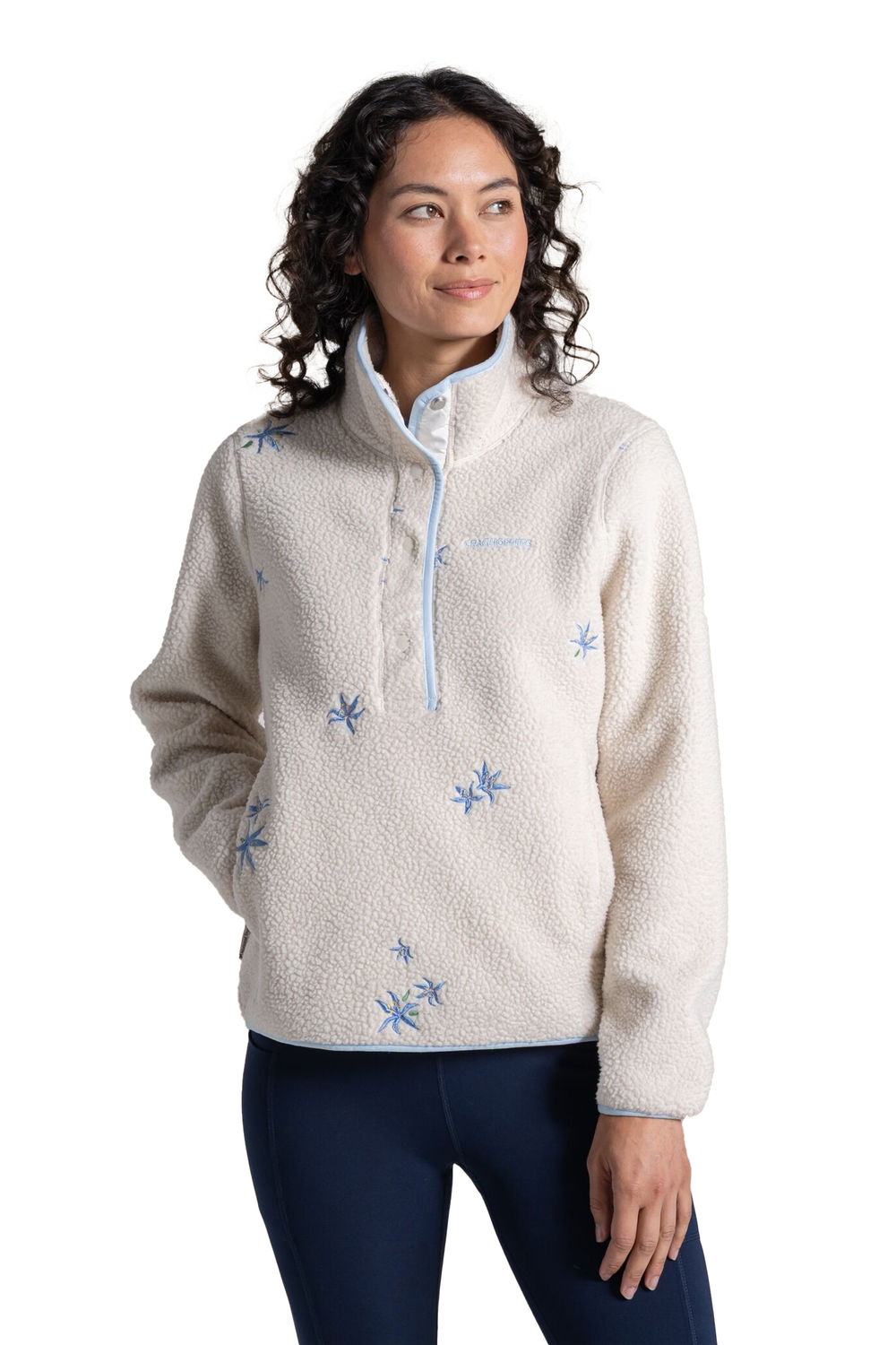 Ecru National Trust Floral Fleece Jacket, Image 3 of 3