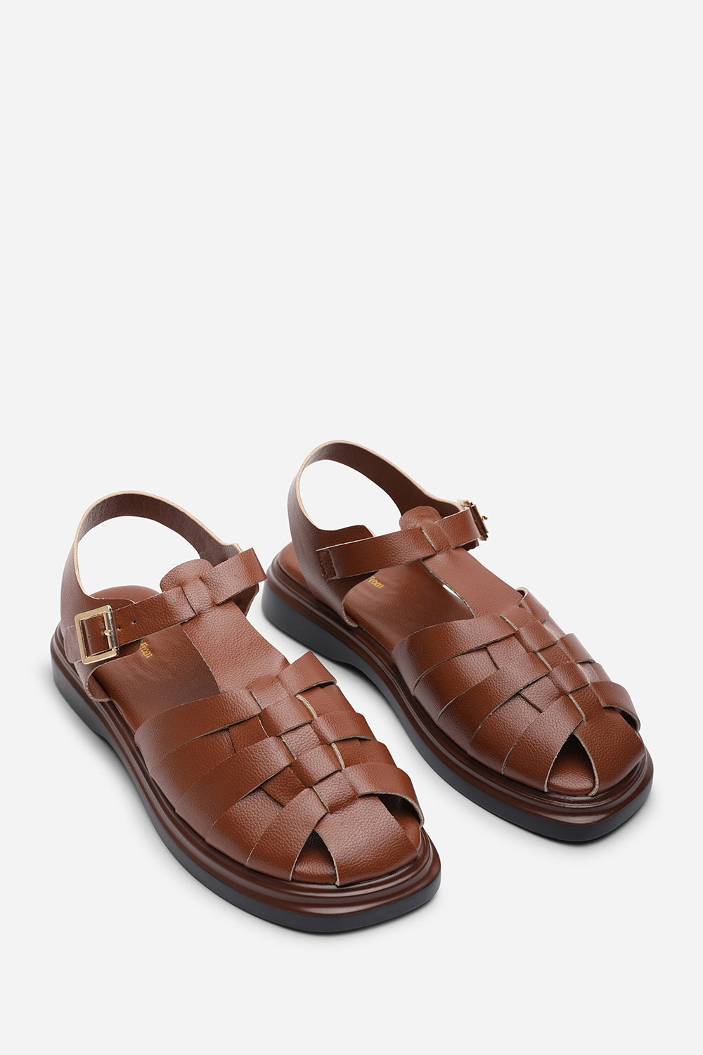 Tan Chime Fisherman Flatform Sandal, Image 4 of 6