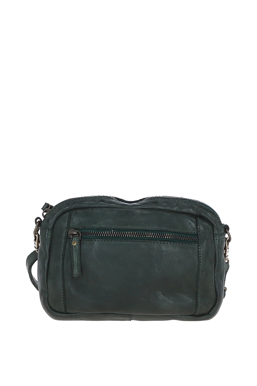 Green Real Leather Vintage Cross Body Bag, Image 1 of 5