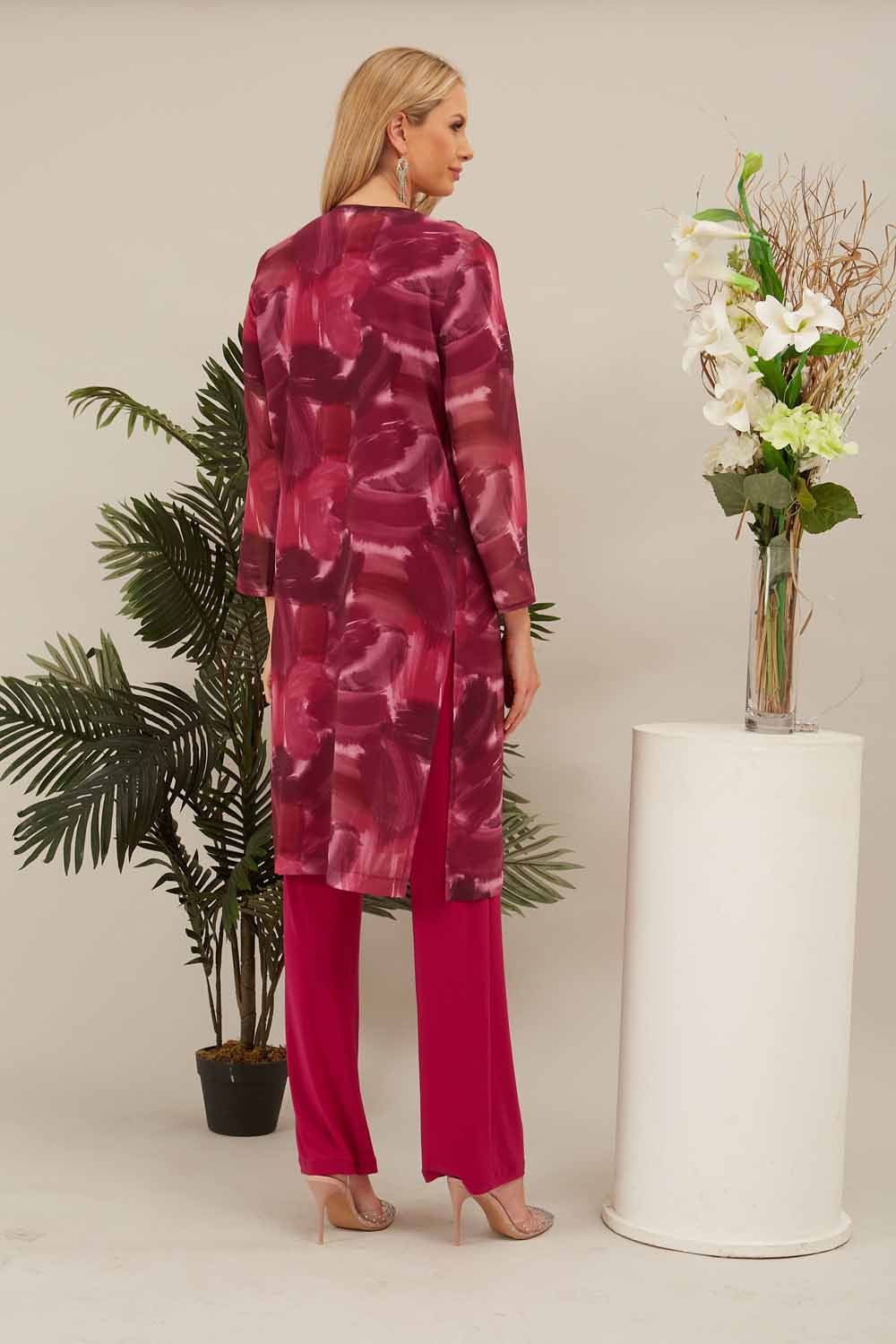 Embroidered Dress with Cropped Velvet Jacket | Occasion Set