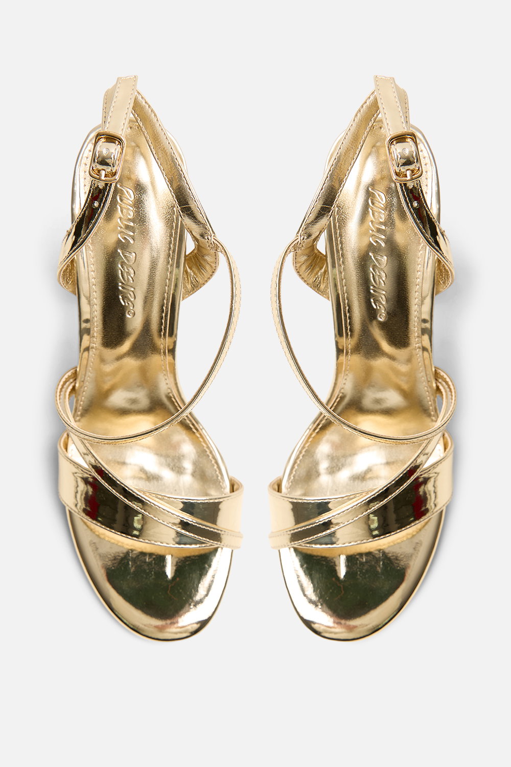 Gold Grove Gold Metallic Round Toe Block Heels, Image 2 of 4