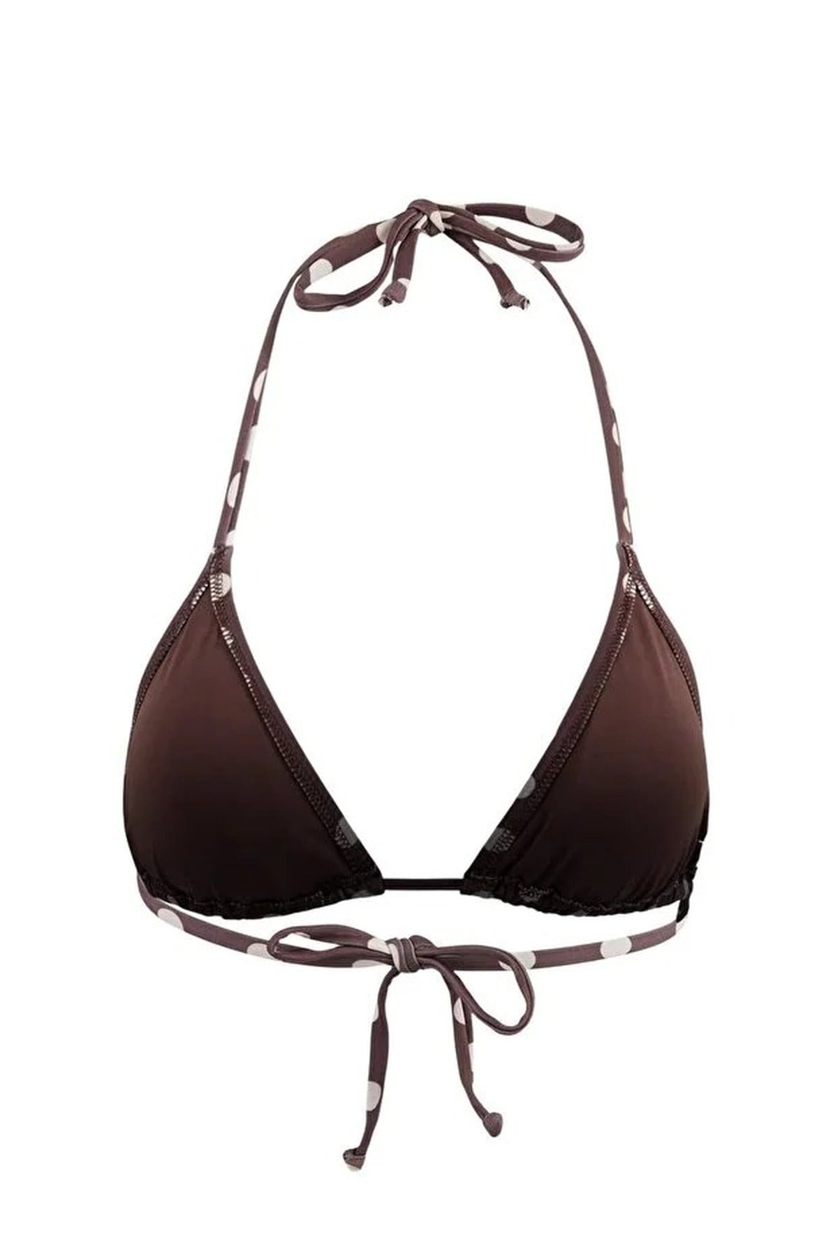 Multi WOVCOR Multi Polka Dot Printed Triangle Bikini Top 2 Pack with Adjustable Straps, Image 4 of 5