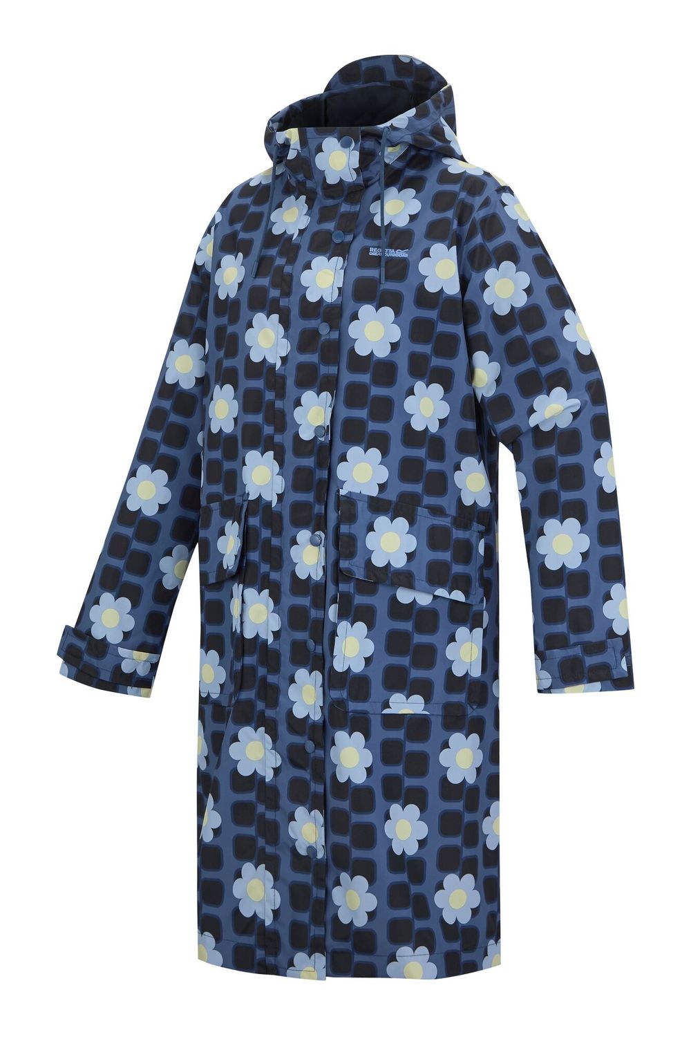 Blue Orla Kiely Floral Long Jacket, Image 3 of 4