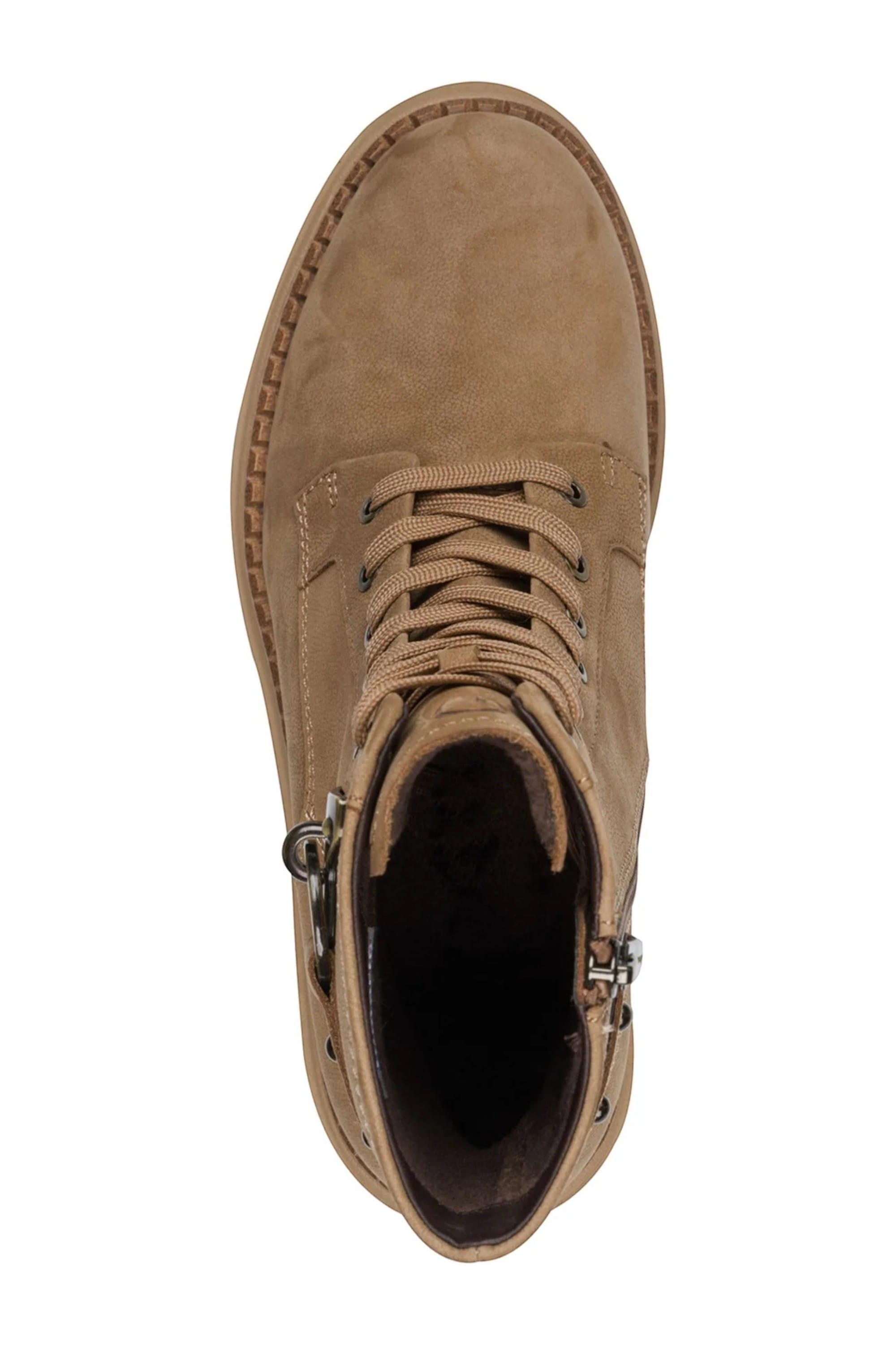 White Tamaris White Tamaris Womens Camel Beige Combat Boots, Image 5 of 7