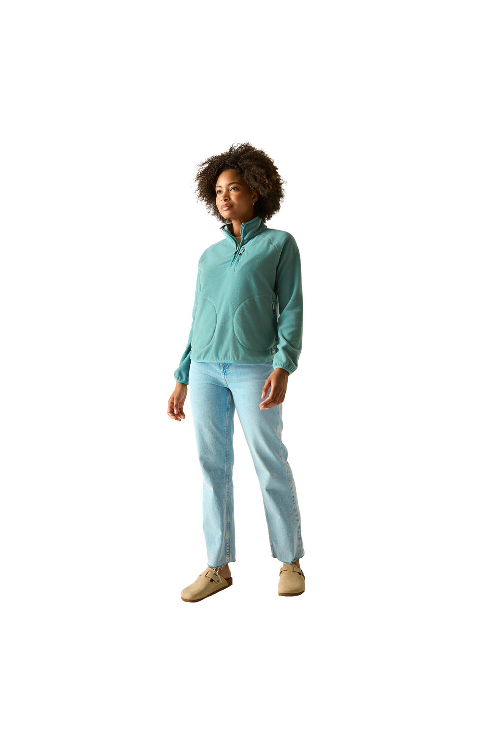 Olive Frankie Quarter Zip Fleece Top, Image 5 of 5