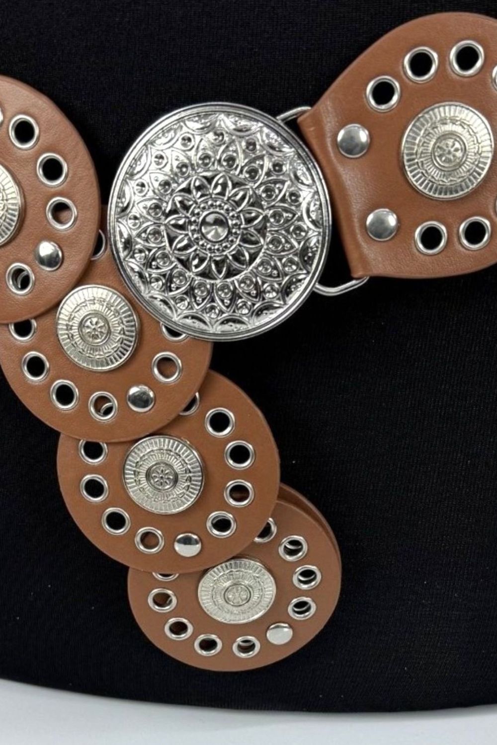 Tan Wide Disc Belt, Image 2 of 2