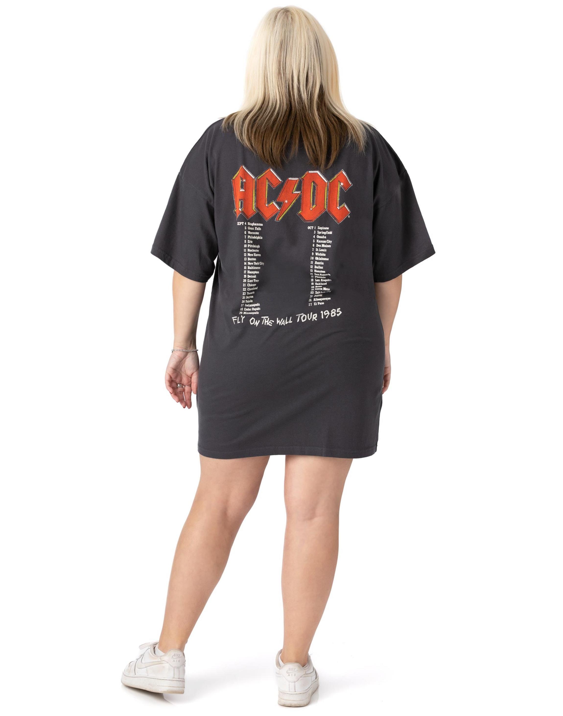 Grey AC/DC Dress Oversized Short Sleeved T-Shirt, Image 2 of 6