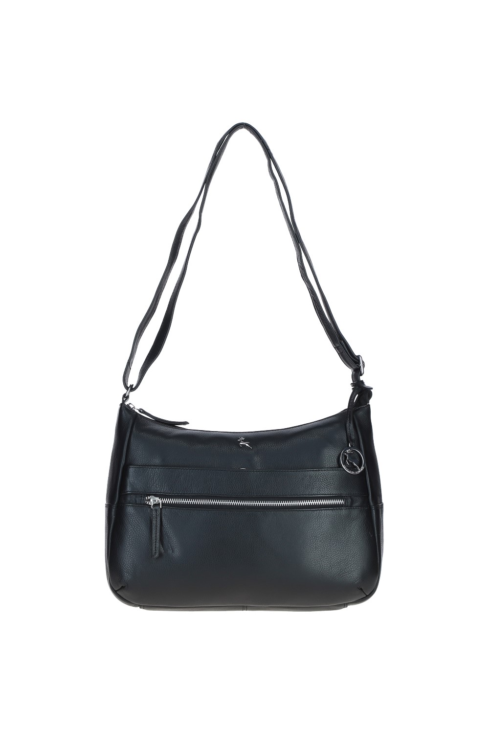 Black 'Meath' Real Leather Shoulder Bag, Image 2 of 5