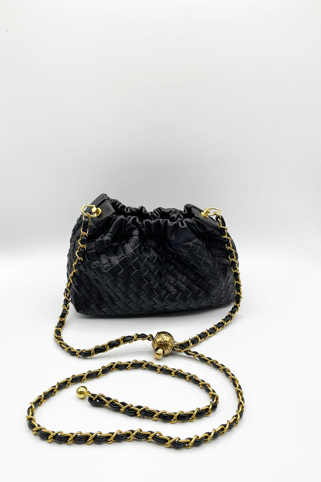 Black Woven Crossbody Handbag, Image 2 of 5